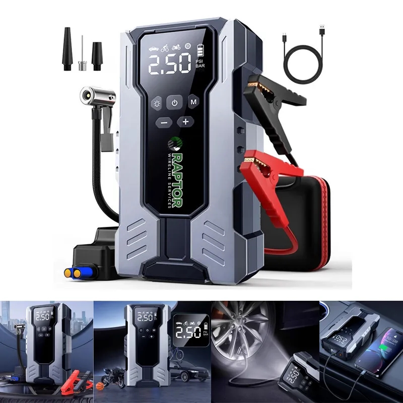 Portable Car Jump Starter with Air Pump Compressor 150PSI 3