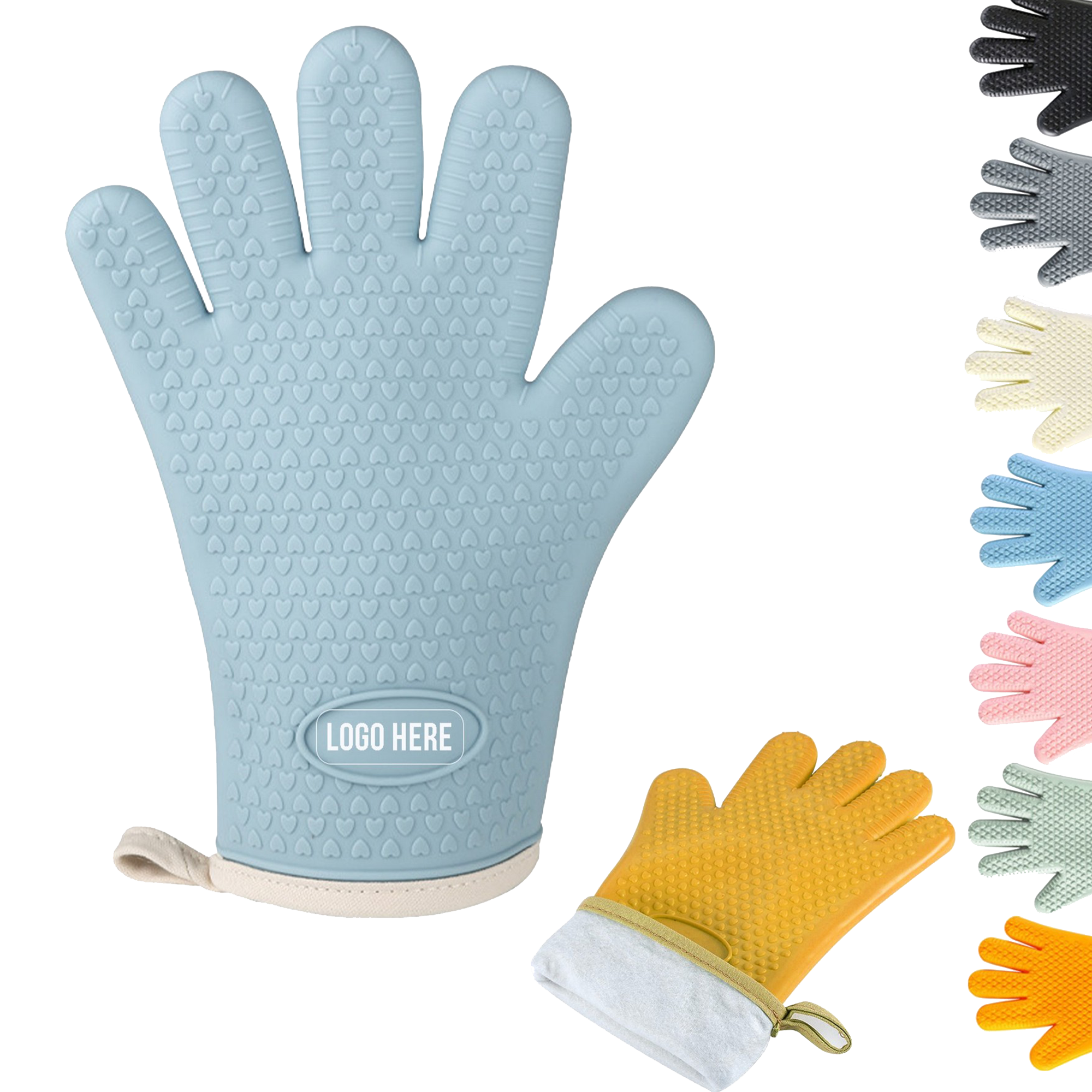 Edge-Sealed Heat-Resistant Silicone Gloves 2