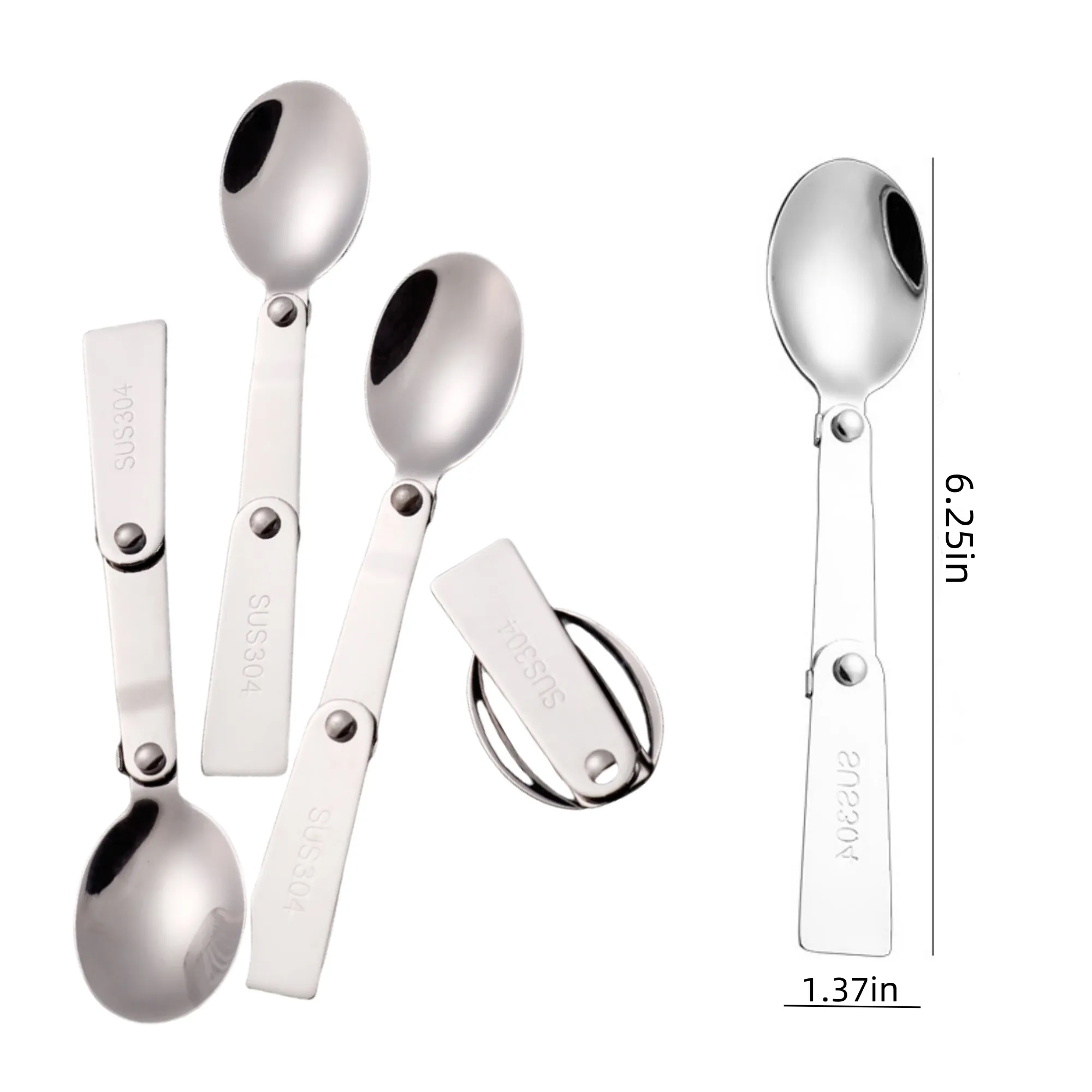 Customized stainless steel folding spoon 5