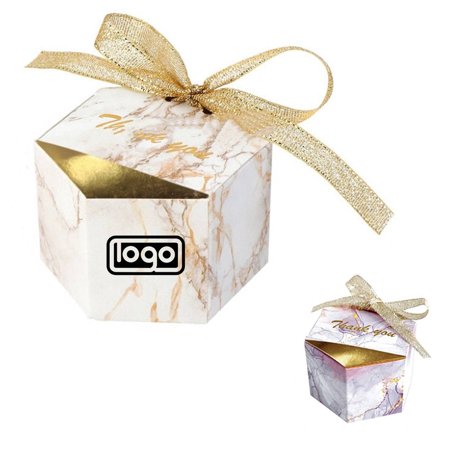 Hexagonal Ribbon Gift Box 2