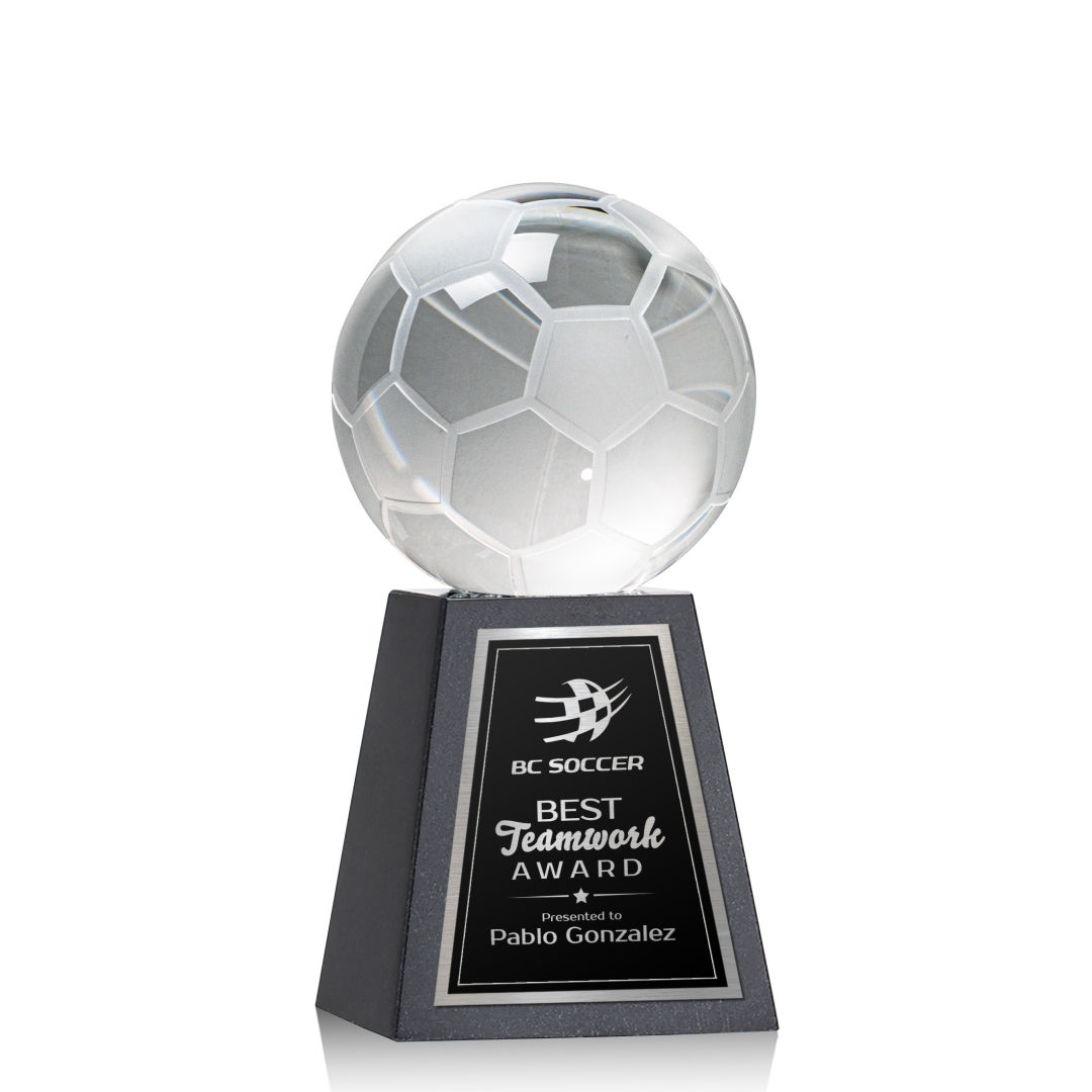 Soccer Ball Award on Tall Marble Base 9