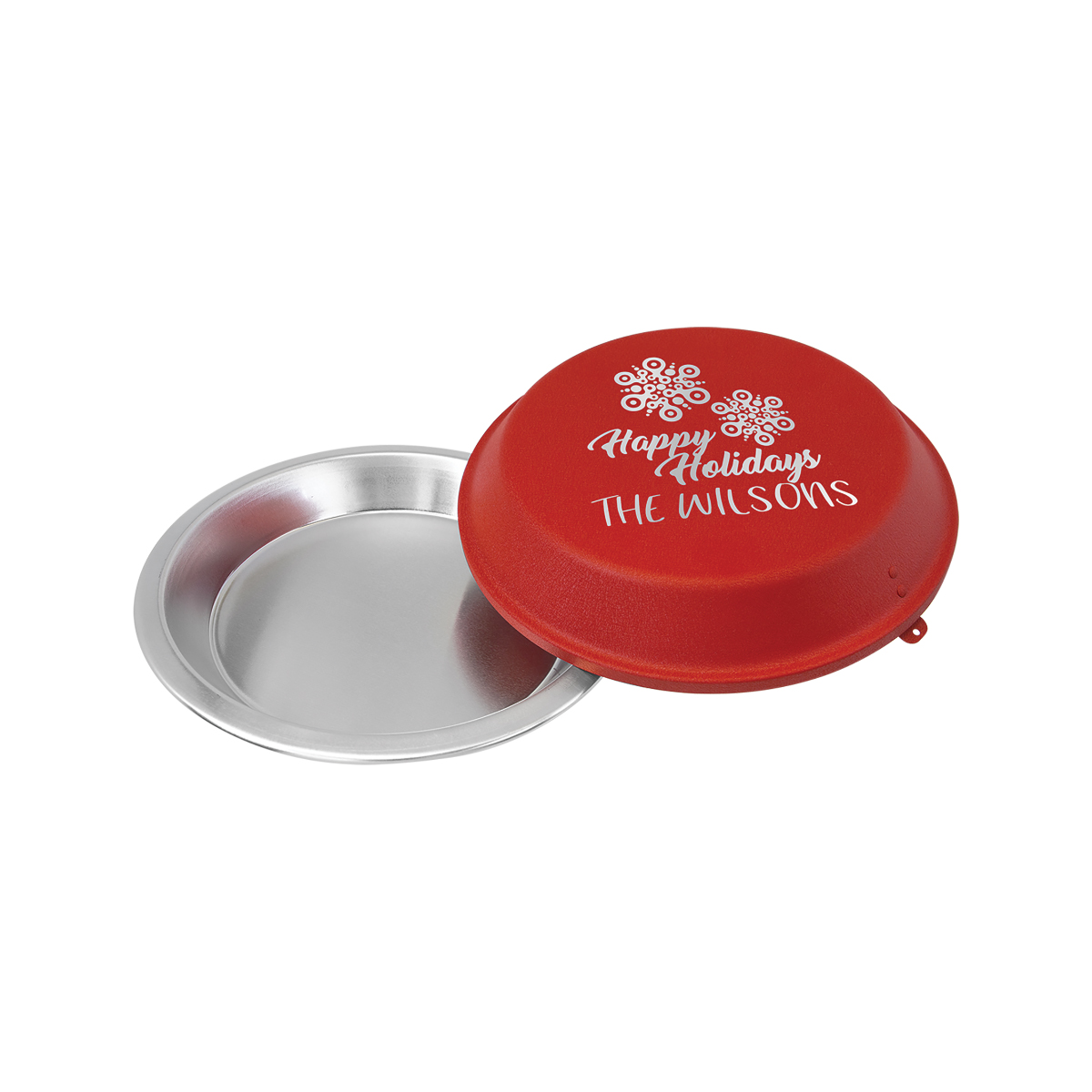 9" Aluminum Pie Pan with Red Lid
