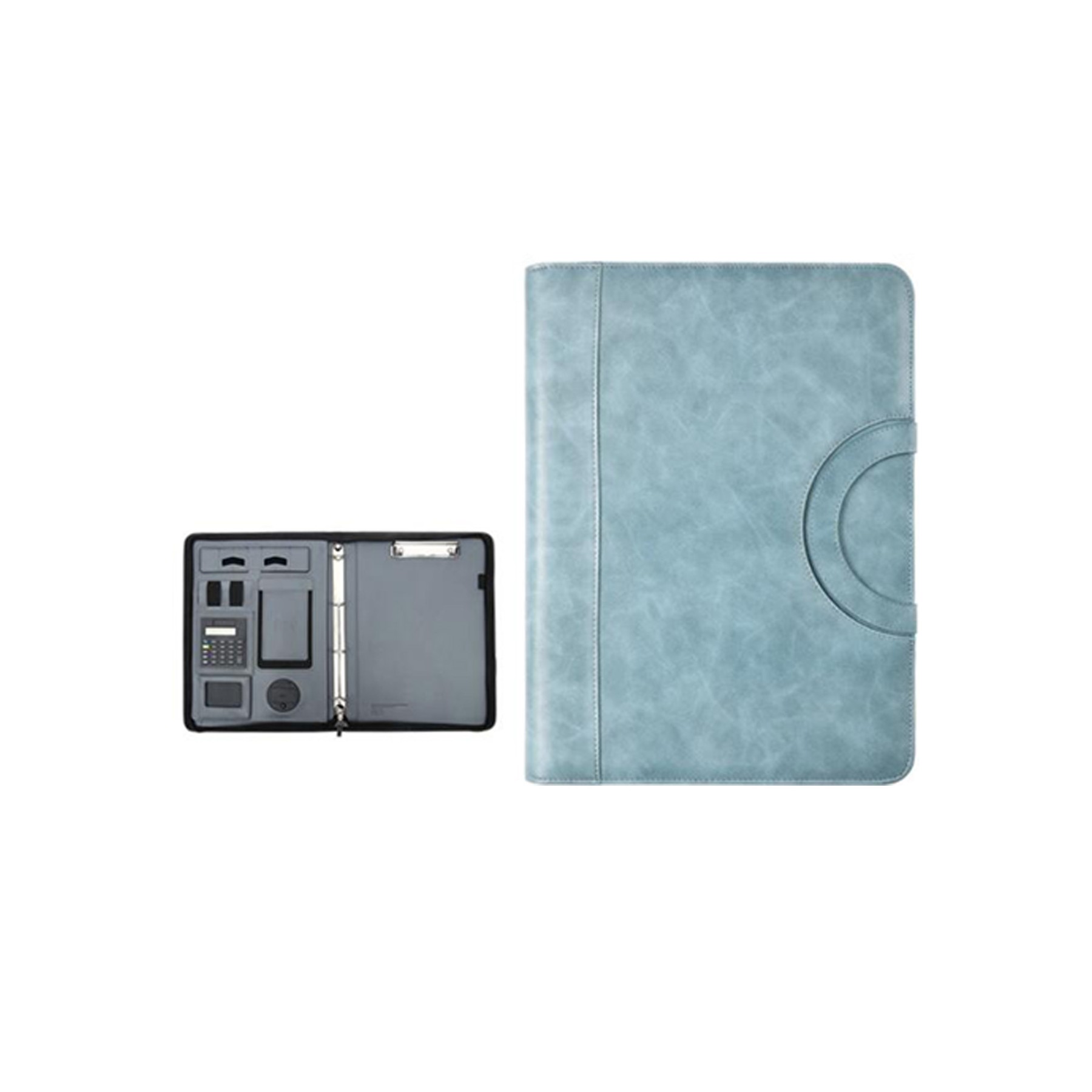 Leather Padfolio With Charge Cable And Wireless Charger 3