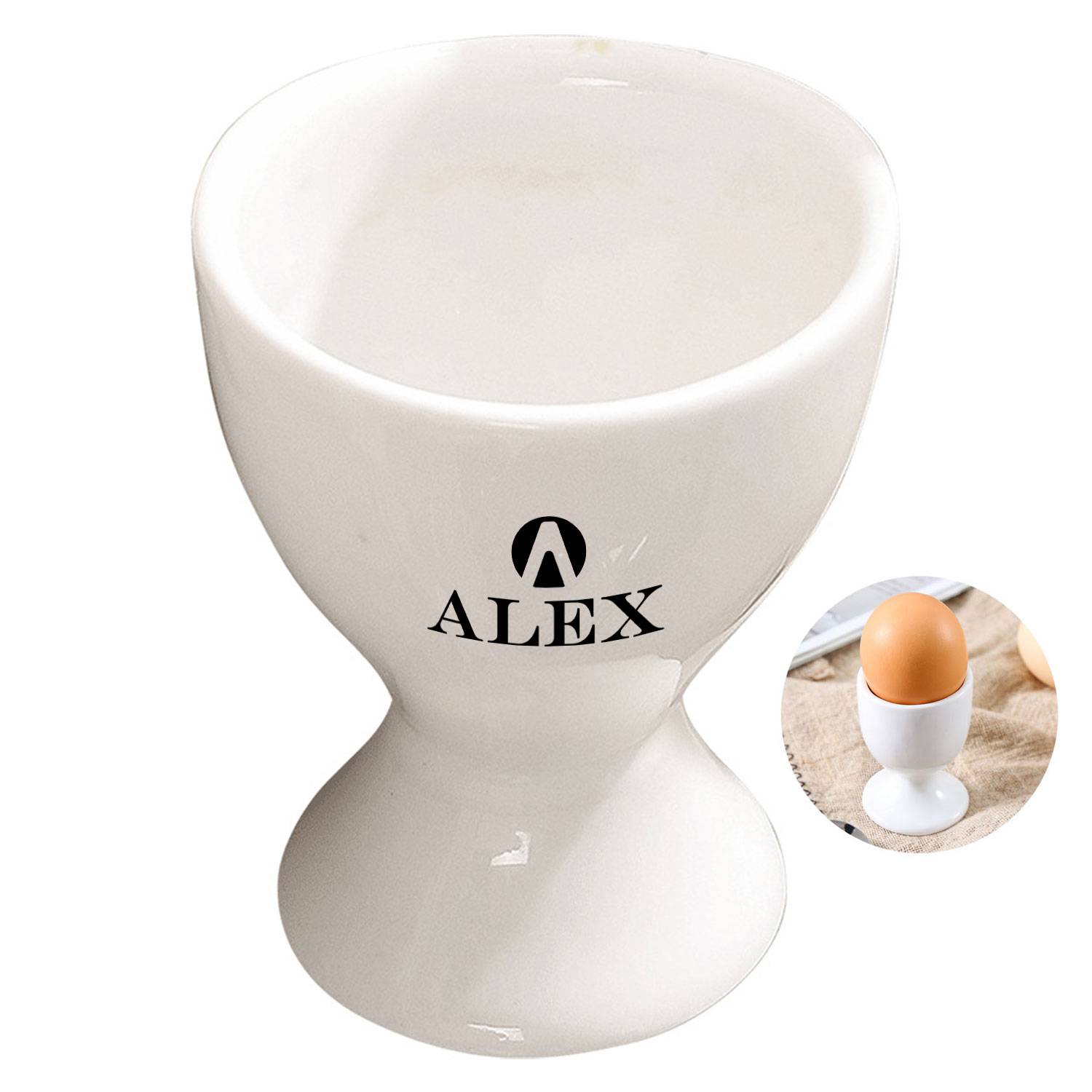 1.7oz Compact Durable Versatile Ceramic Egg Cup