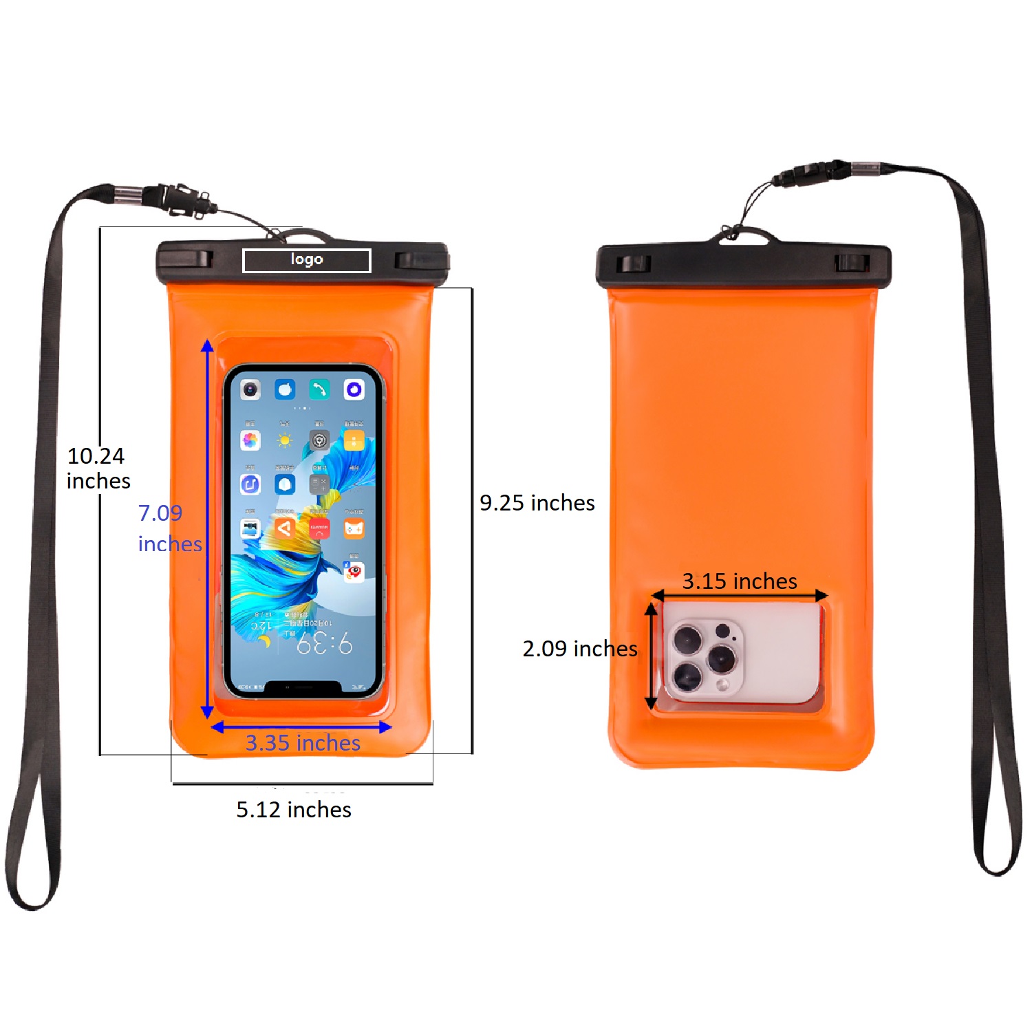 IPX8 Waterproof Floating Large Phone Pouch with Lanyard 4