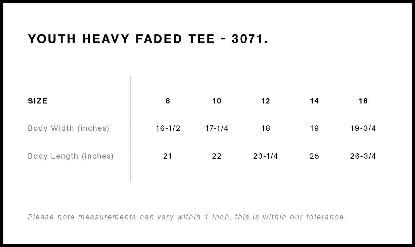 Youth Heavy Faded Tee | 3071 17