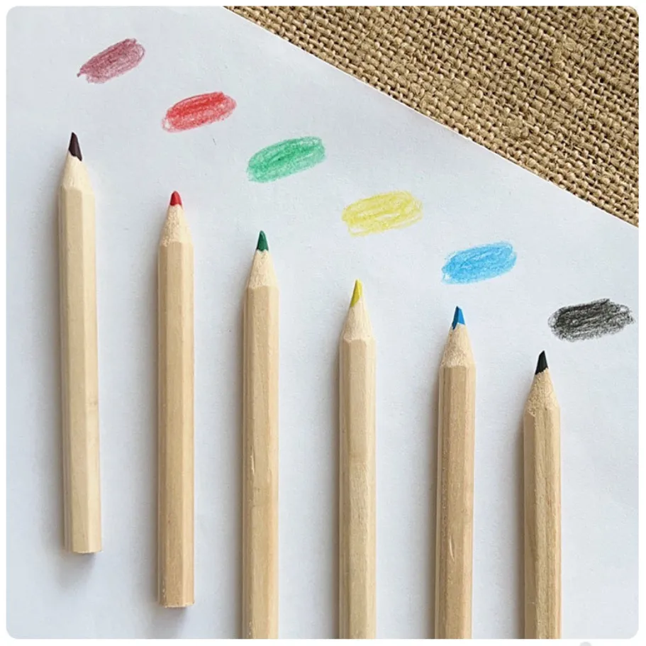 Colored Pencils, 6-Pack, Kraft Paper Packaging 1