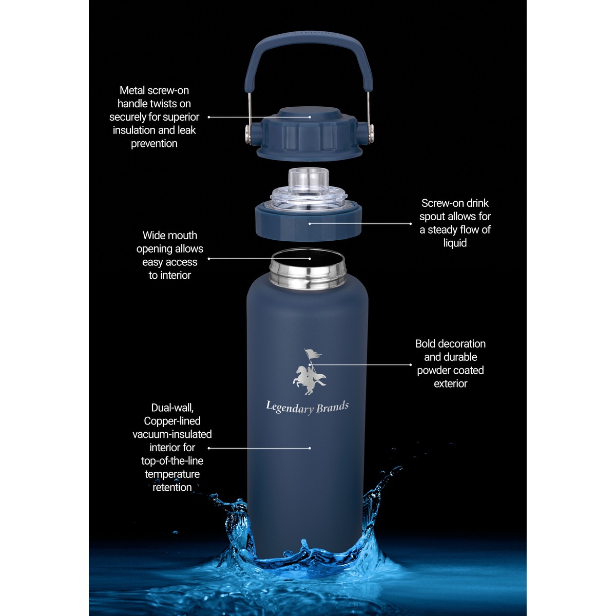 Urban Peak® 40oz Dual Top Water Bottle 14