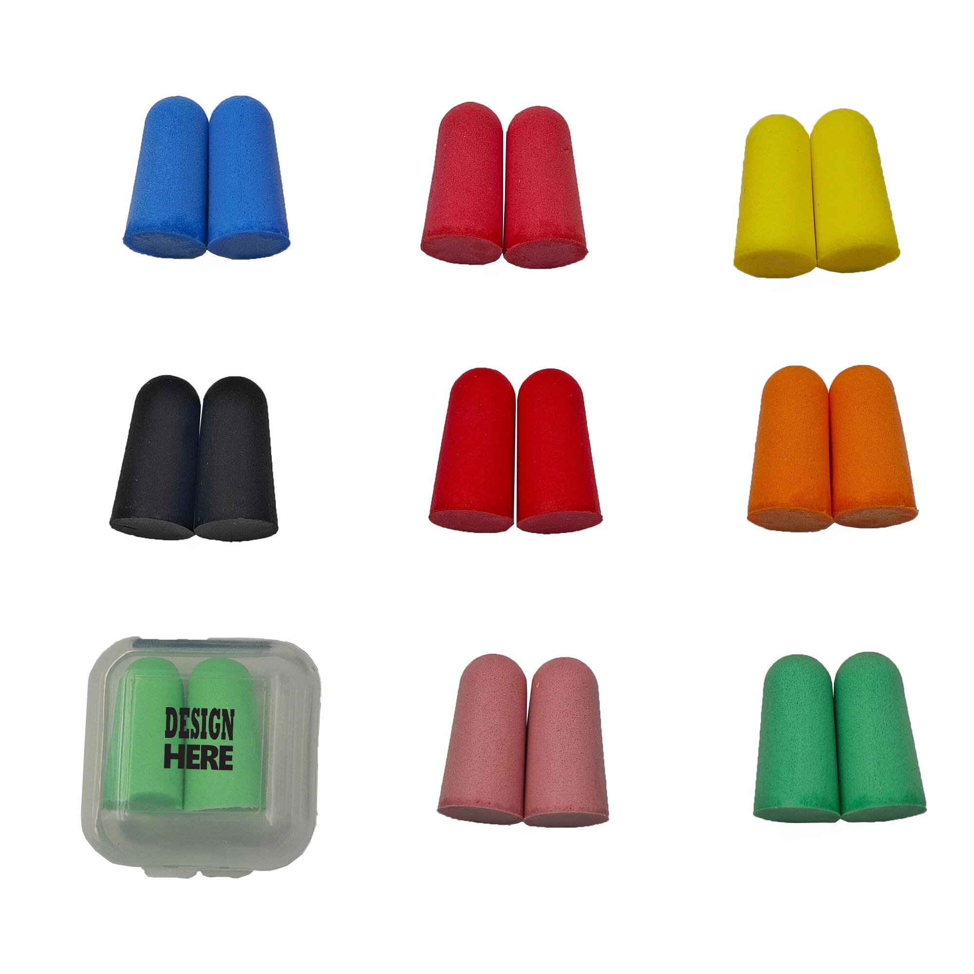 Soft Foam Hearing Protection Earplugs with Case 3
