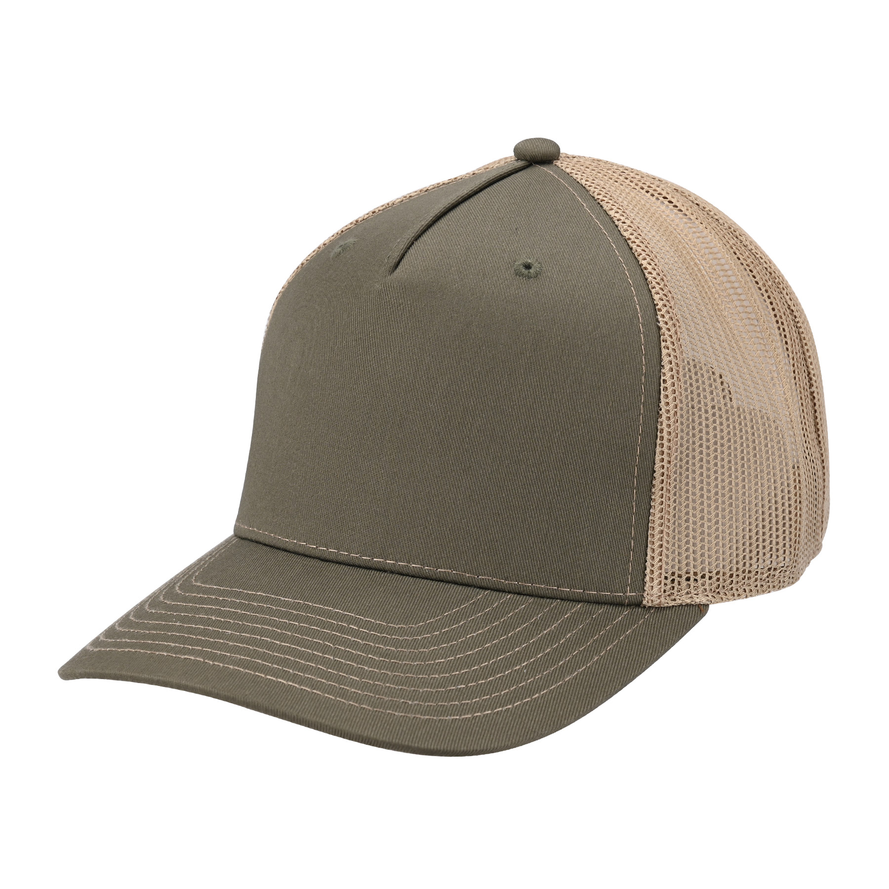 Premium 5-Panel Trucker Cap With Mesh Back & Plastic Snapback Closure 3