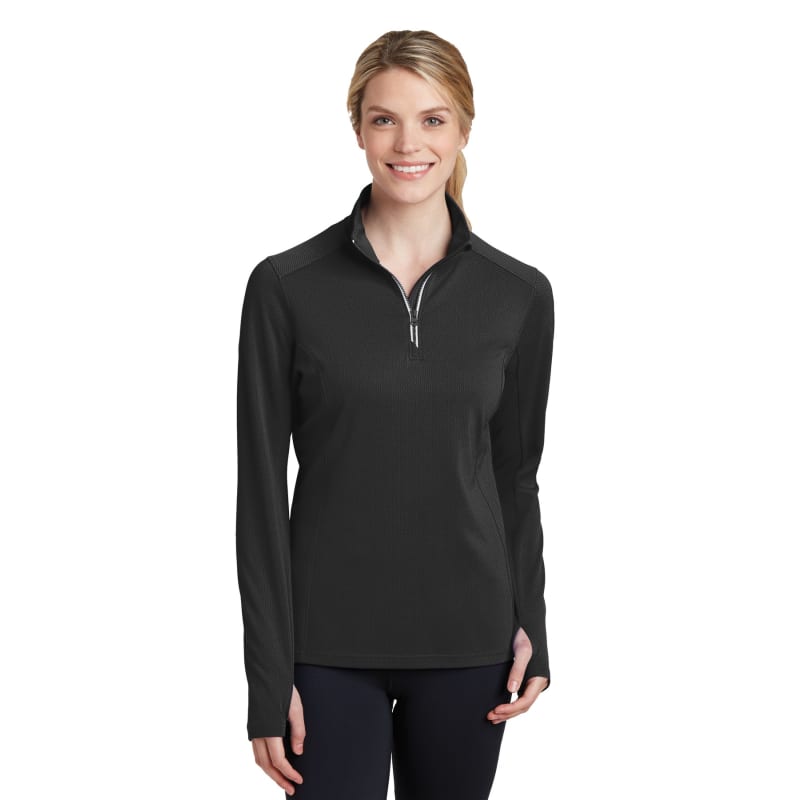 Sport-Tek Women's Sport-Wick Textured 1/4-Zip Pullover. 13