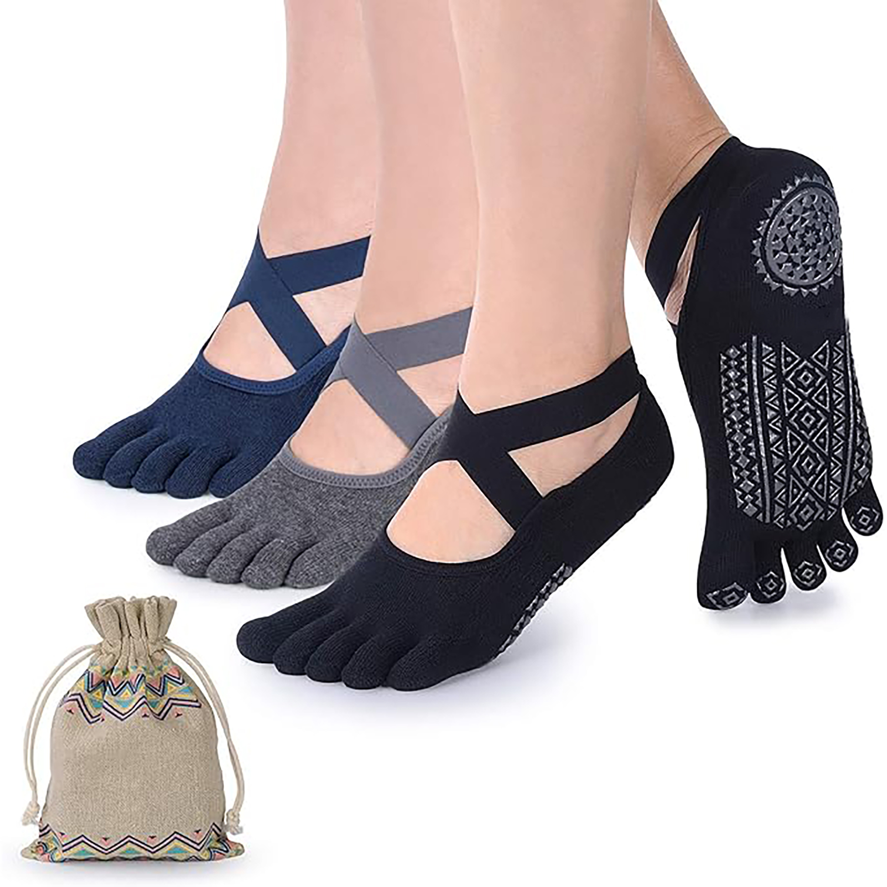 Five Toe Yoga Socks 2