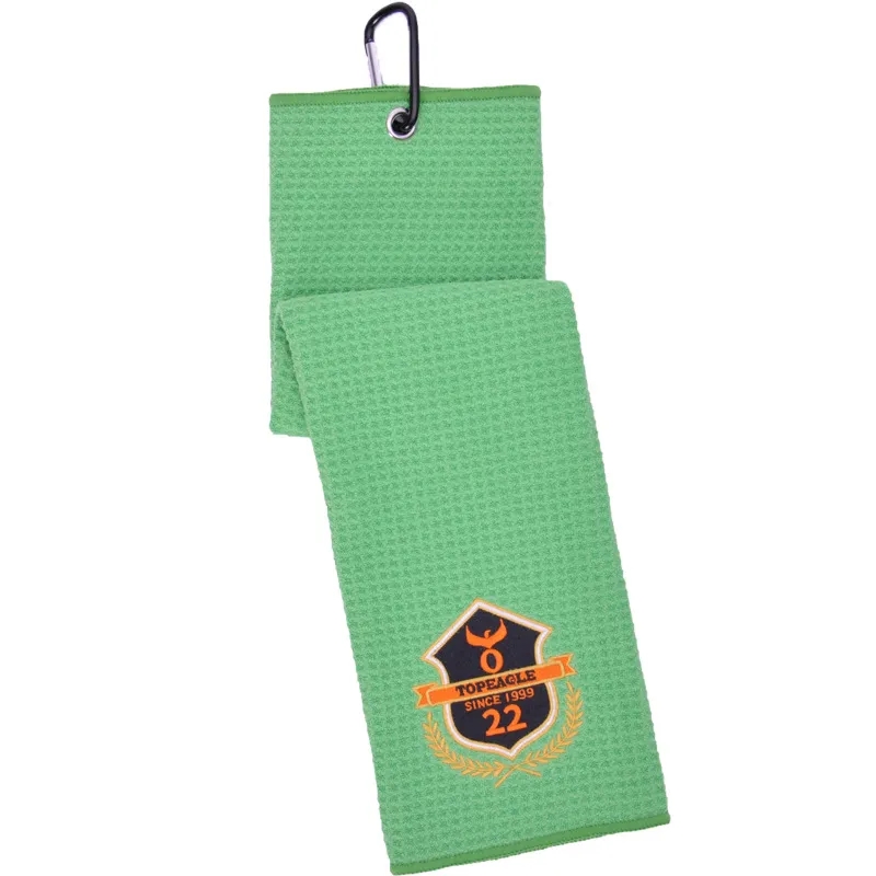 Custom Tri-fold Golf Towel With Carabiner 1