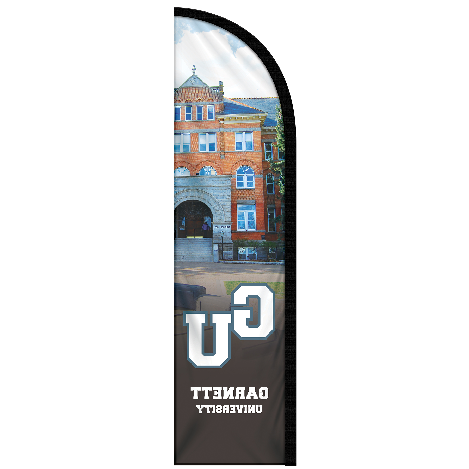 8' Single Reverse Custom Portable Half Drop Banners 11