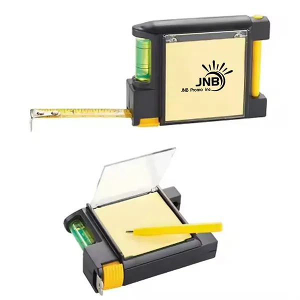 Multi-Functional Tape Measure with Pen and Sticky Notes