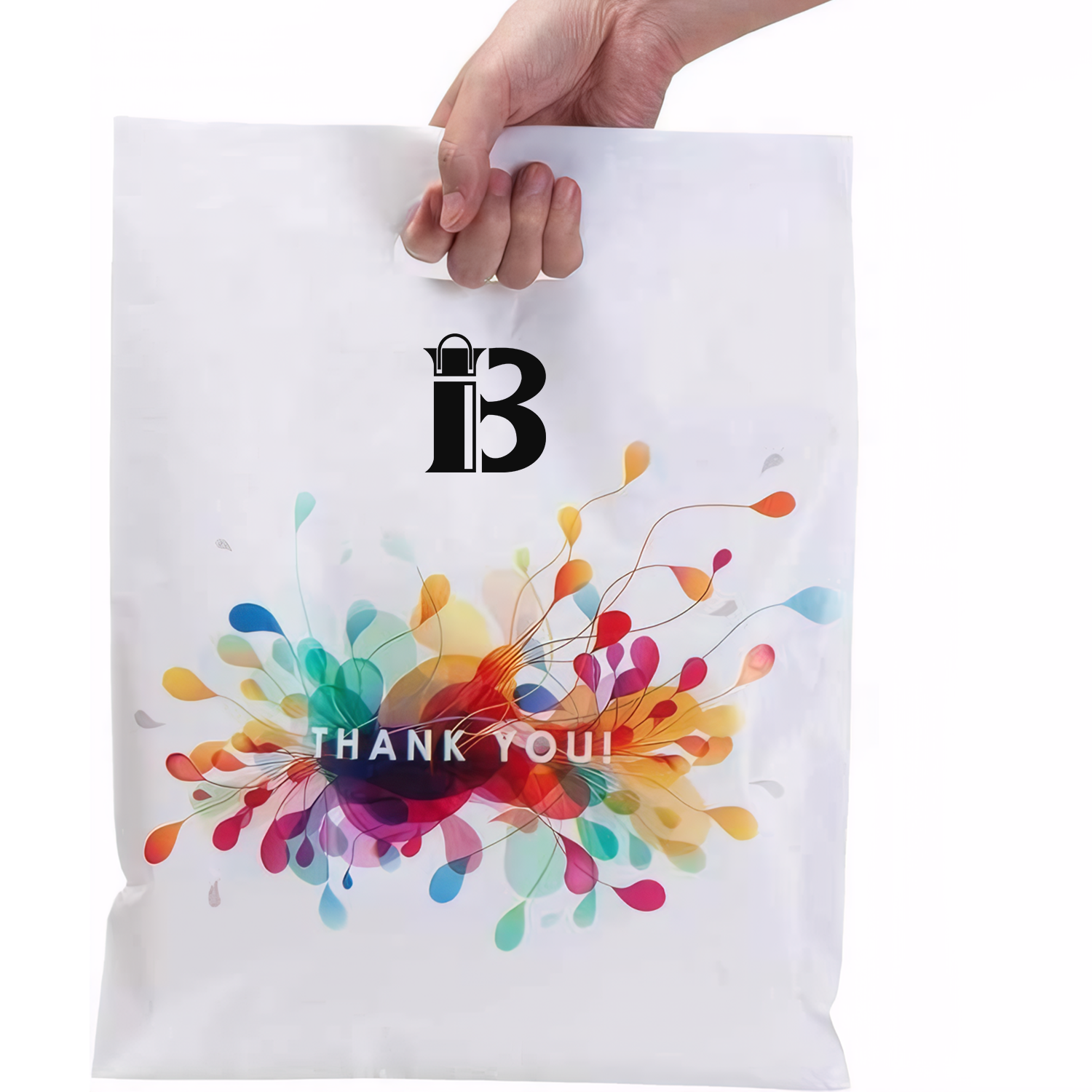 12 Mil Reusable Plastic Shopping Bag w/ Handle 2