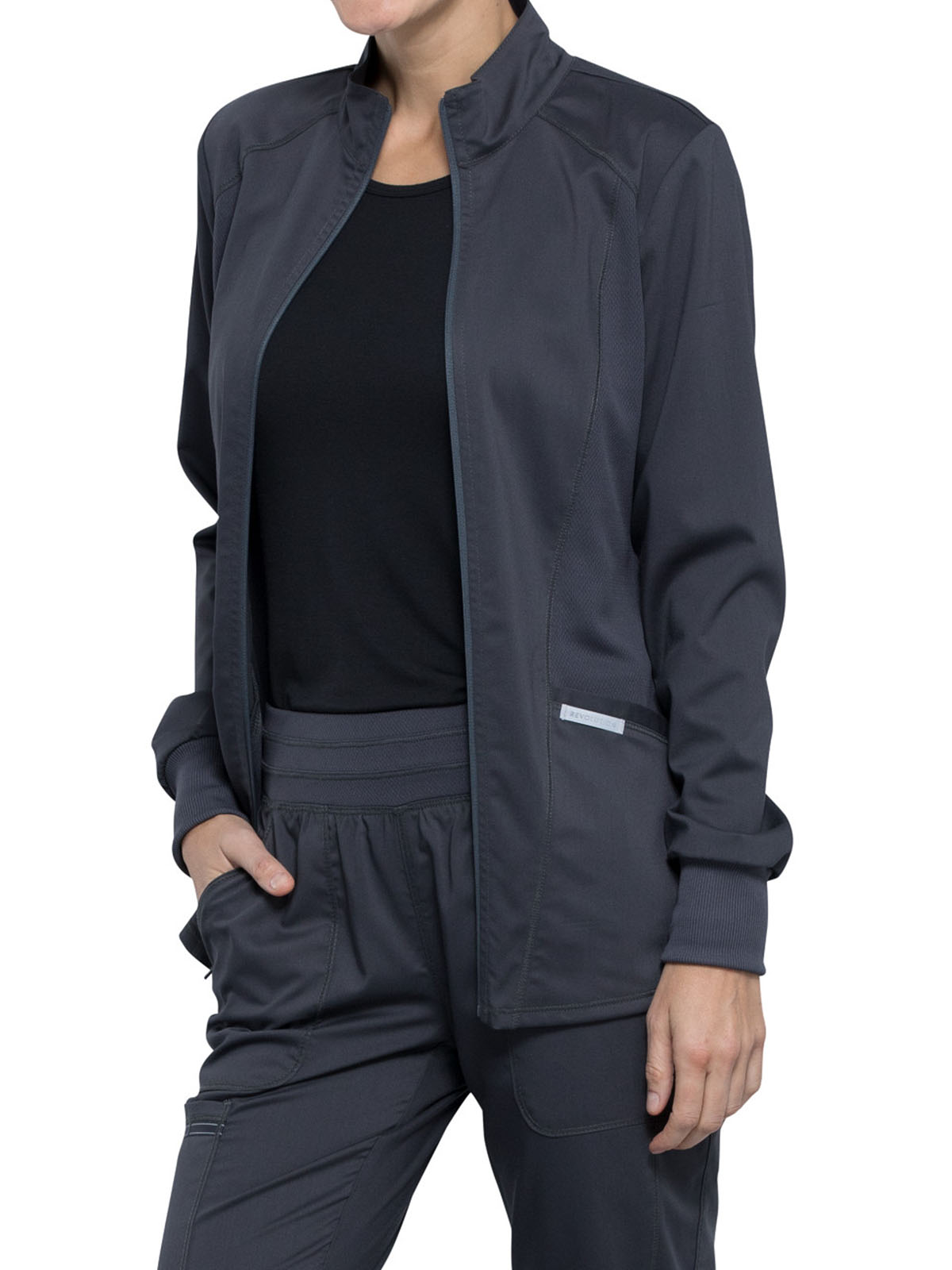 Cherokee - Workwear Revolution - Women's 2-Pocket Zip Front Jacket 14
