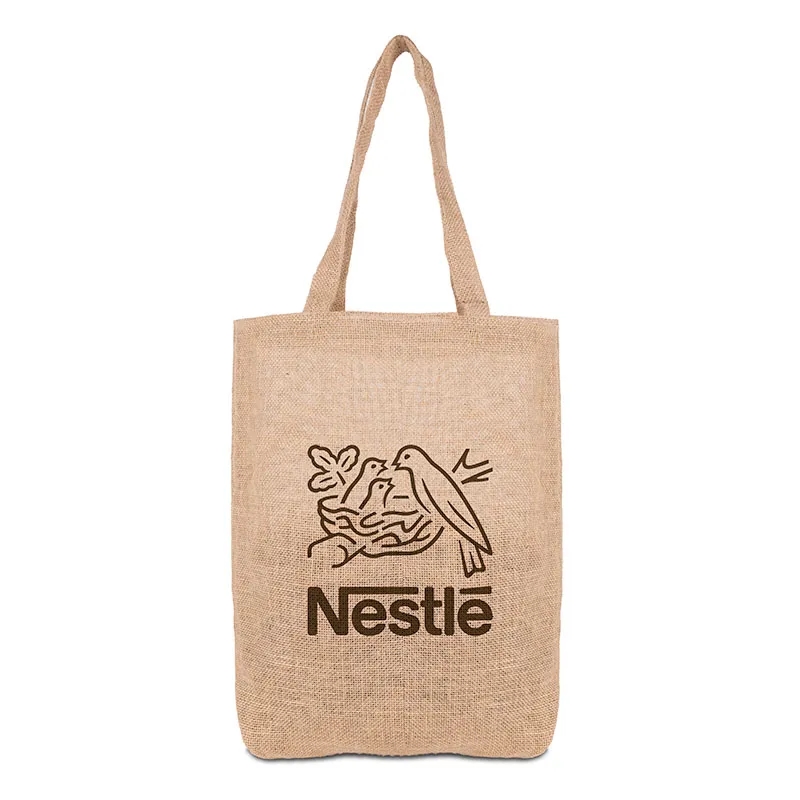 Promotional Jute Tote, custom tote bag with logo imprint 7