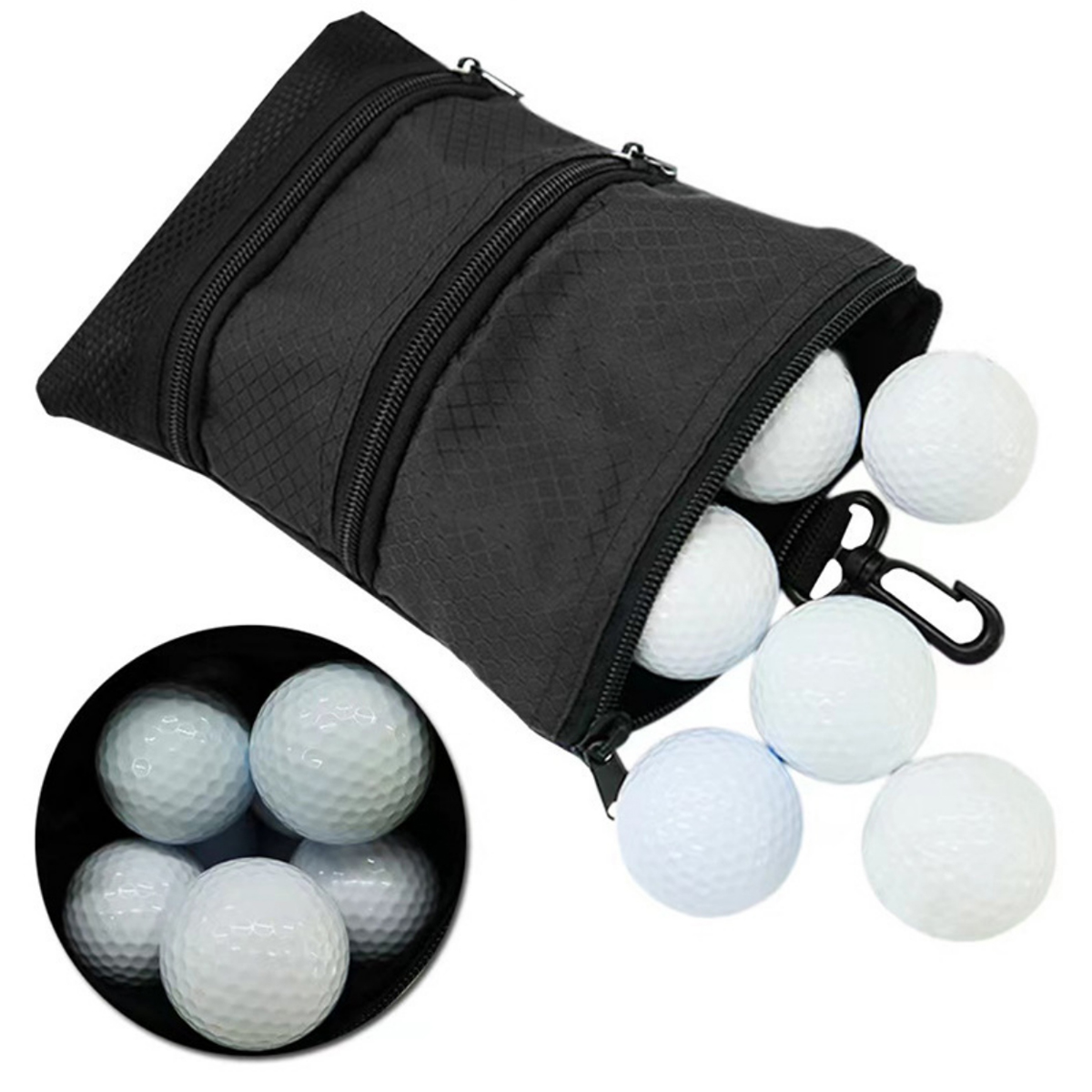 Compact Golf Pouch Bag with Clip for Essentials 2