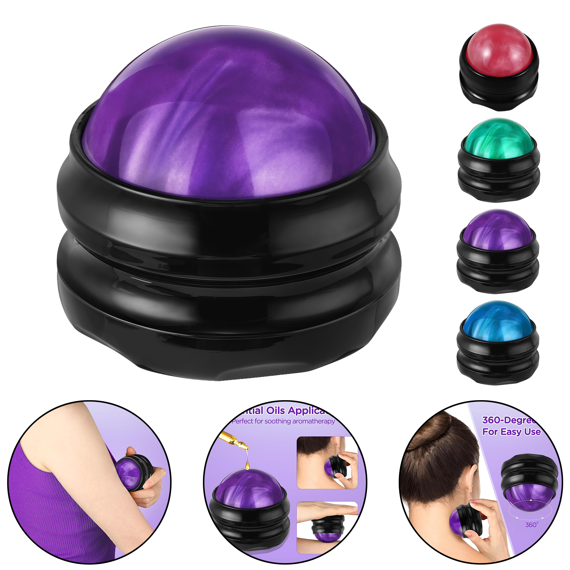 Resin Manual Massage Roller Ball for Yoga Fitness Muscle Relaxation Foot Relief 5