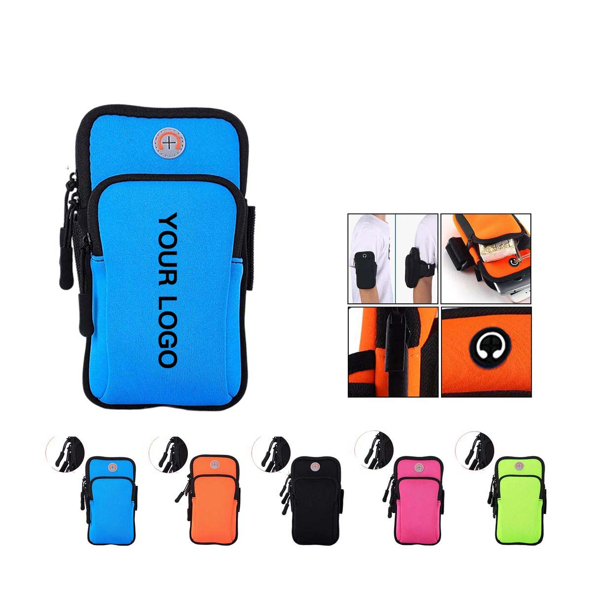 Running Arm Cell Phone Bag with Water Resistant Design 2