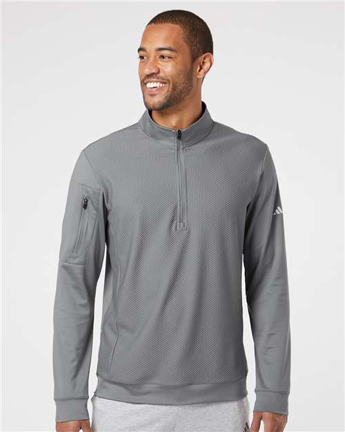 Men's Textured Quarter-Zip Pullover - A295 33