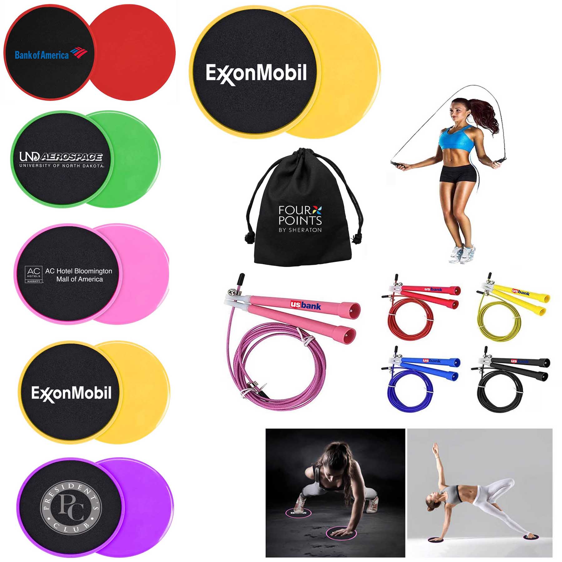 iBank ® Fitness Sliders + Jump Rope 1