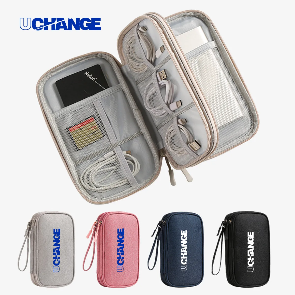 Travel Cable Organizer Case With Power Bank Pocket 5