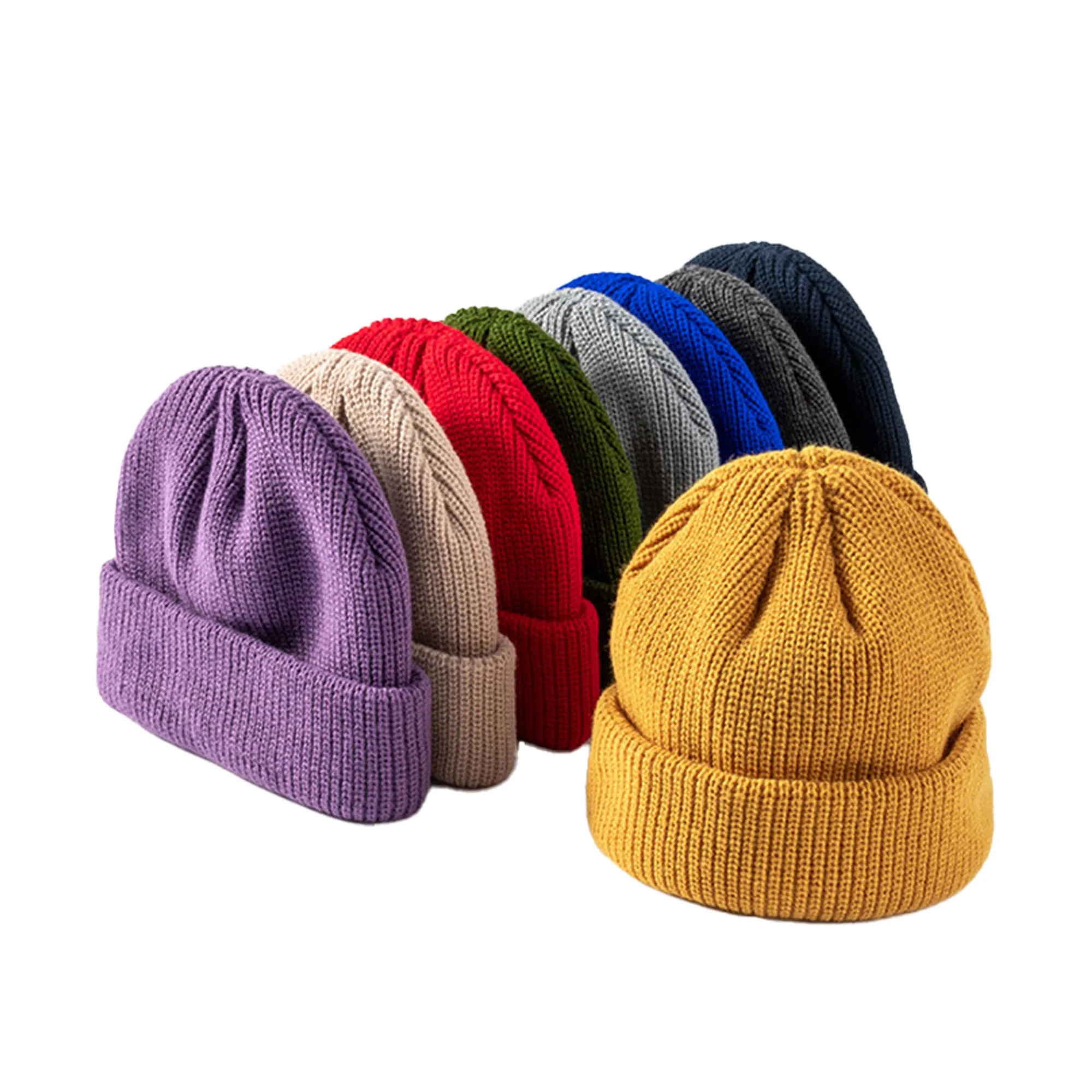 Ribbed Knitted Cuff Beanie MOQ20pcs 8