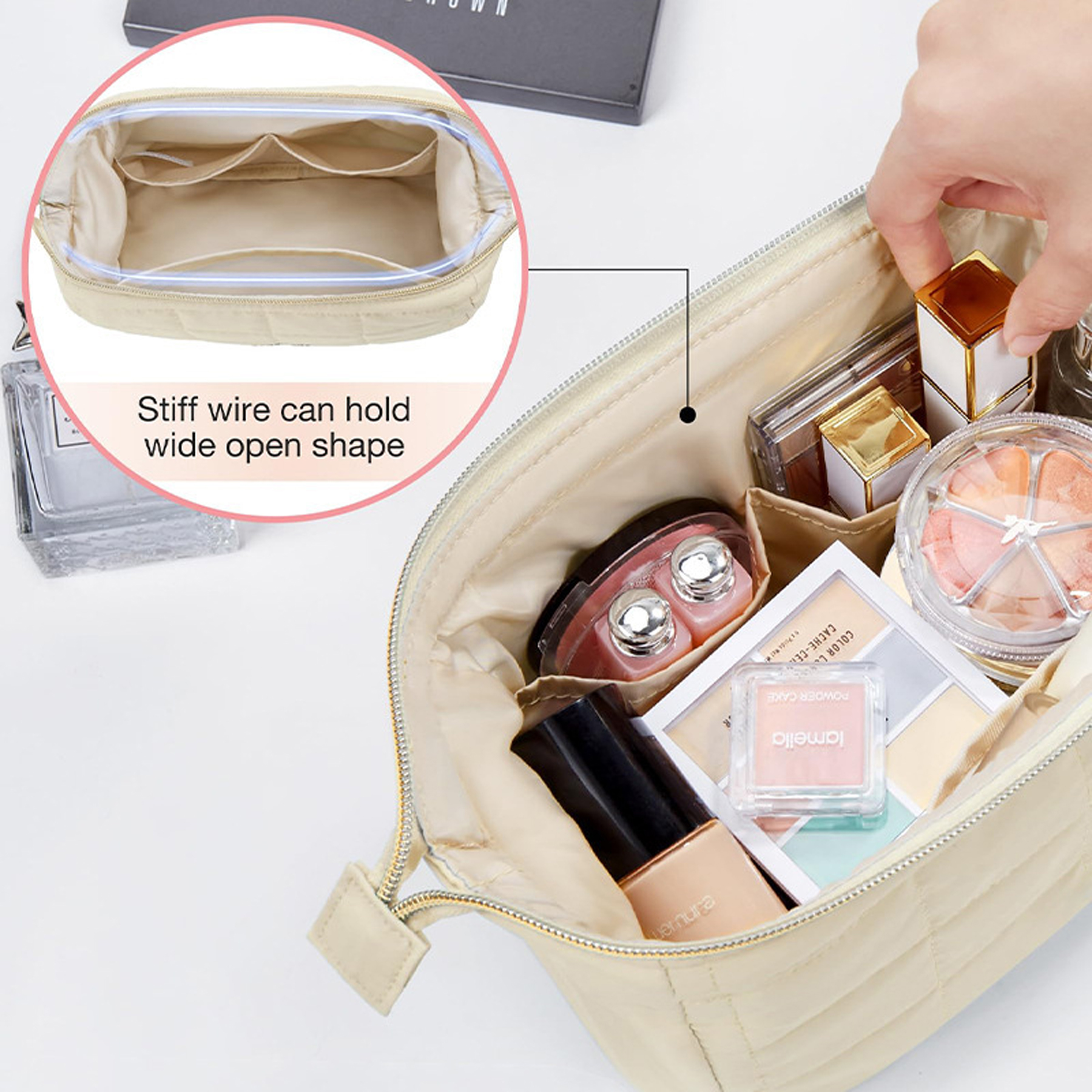 Large Capacity Women's Makeup Organizer Case