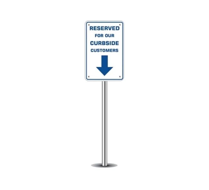 Reserved Parking for Curbside Customers Sign-1ft x1ft (SQFT) 1
