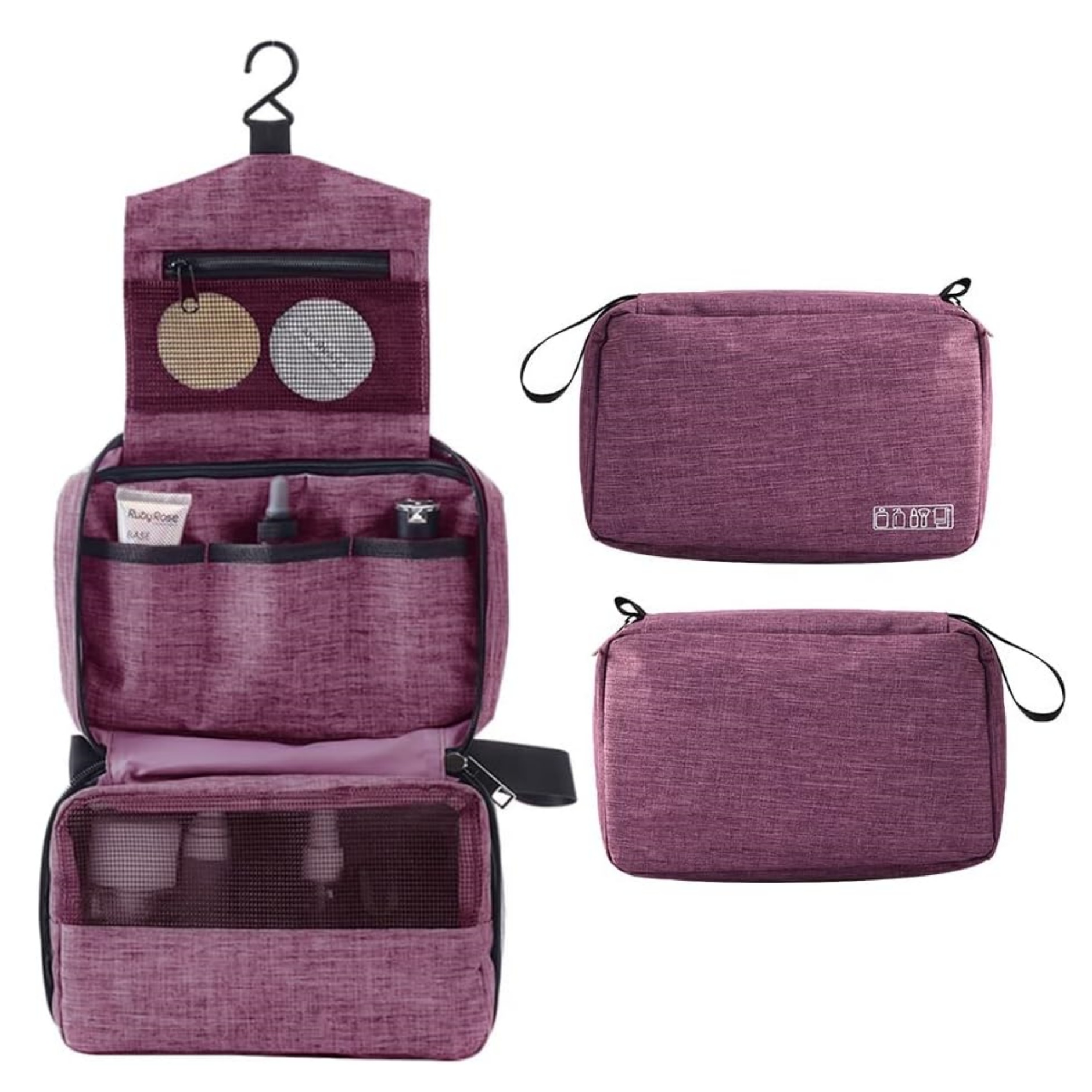 Large Capacity Travel Toiletry Bag with Hanging Hook 3