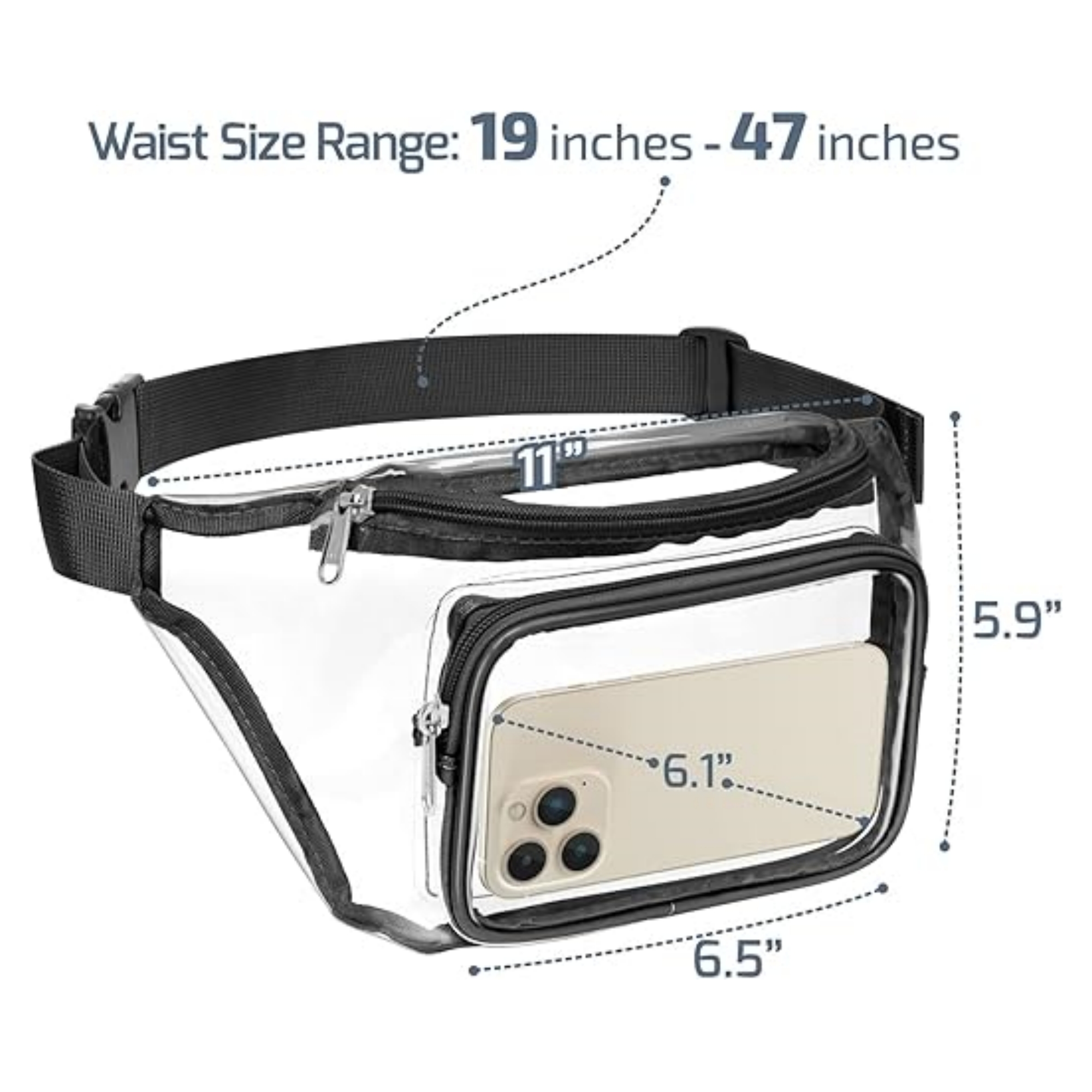 Stadium Approved Clear Fanny Pack 4