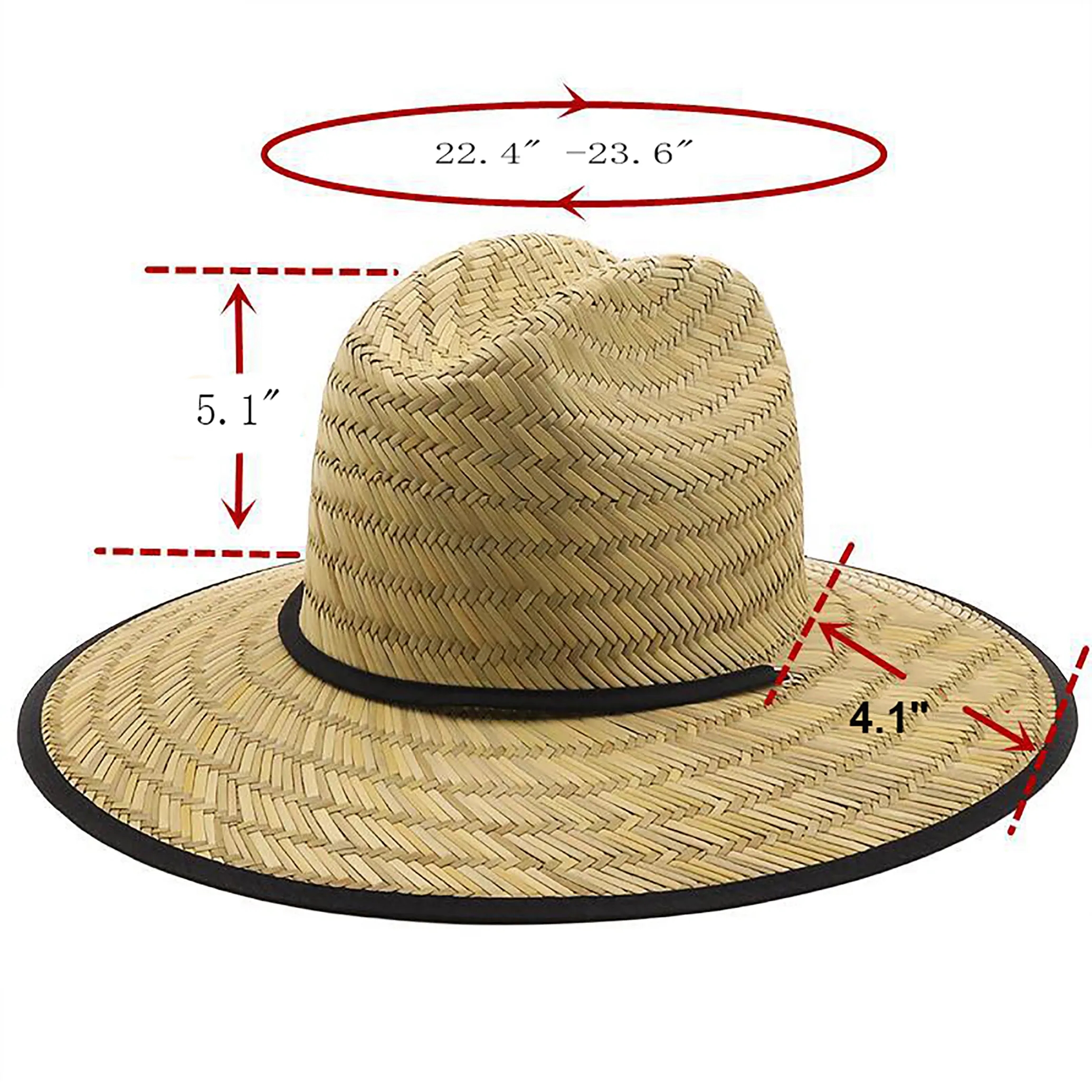 Sustainable Outsider Lifeguard Wide Brim Straw Cap Hat 3