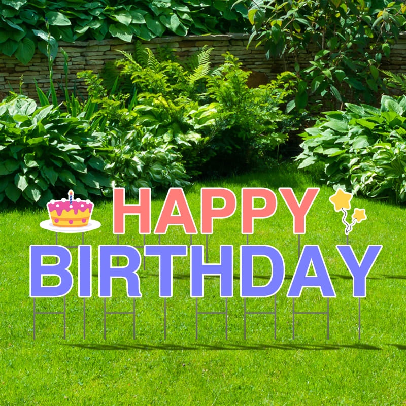 Happy Birthday Yard Letters 6
