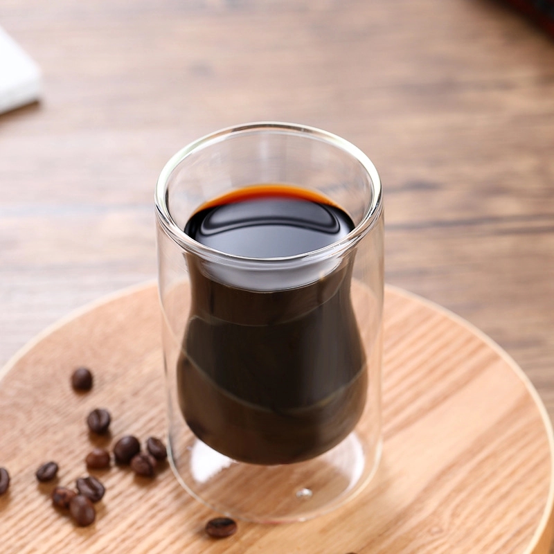 Custom 10 oz Double Wall Glass Coffee Mugs 6