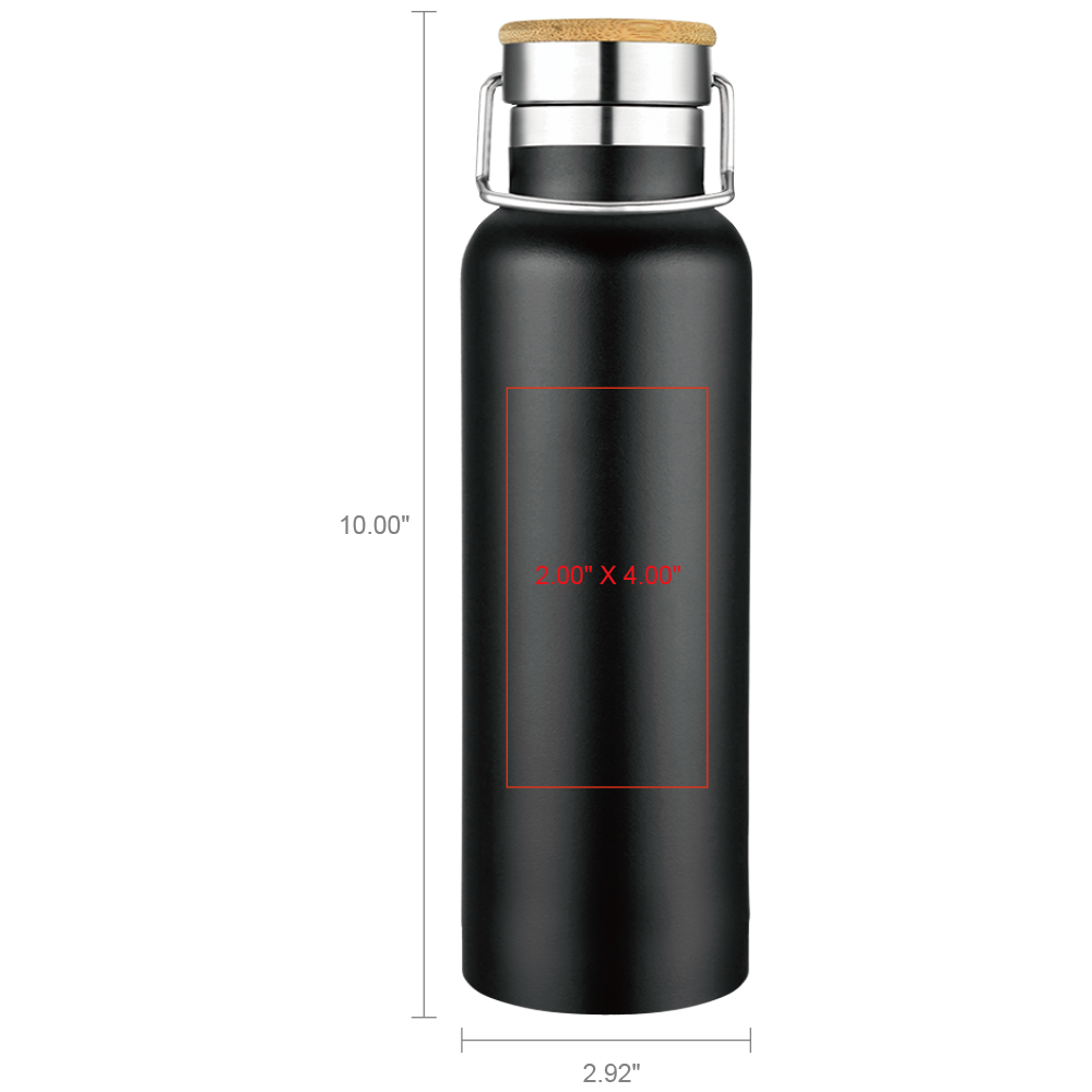 Smith 20oz Stainless Steel Bamboo Cap Water Bottle