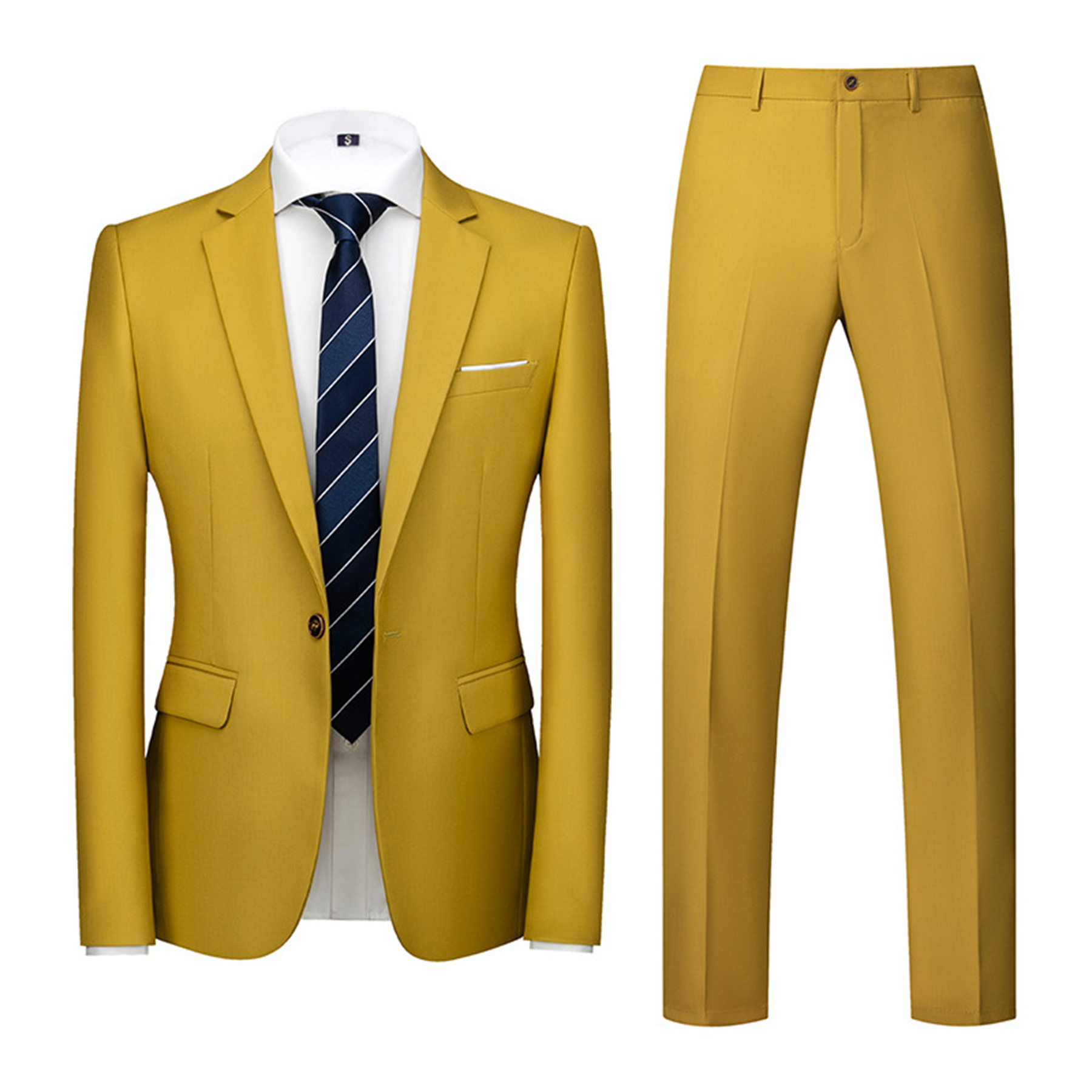 Men 2 Piece Slim Fit Suit Set 5