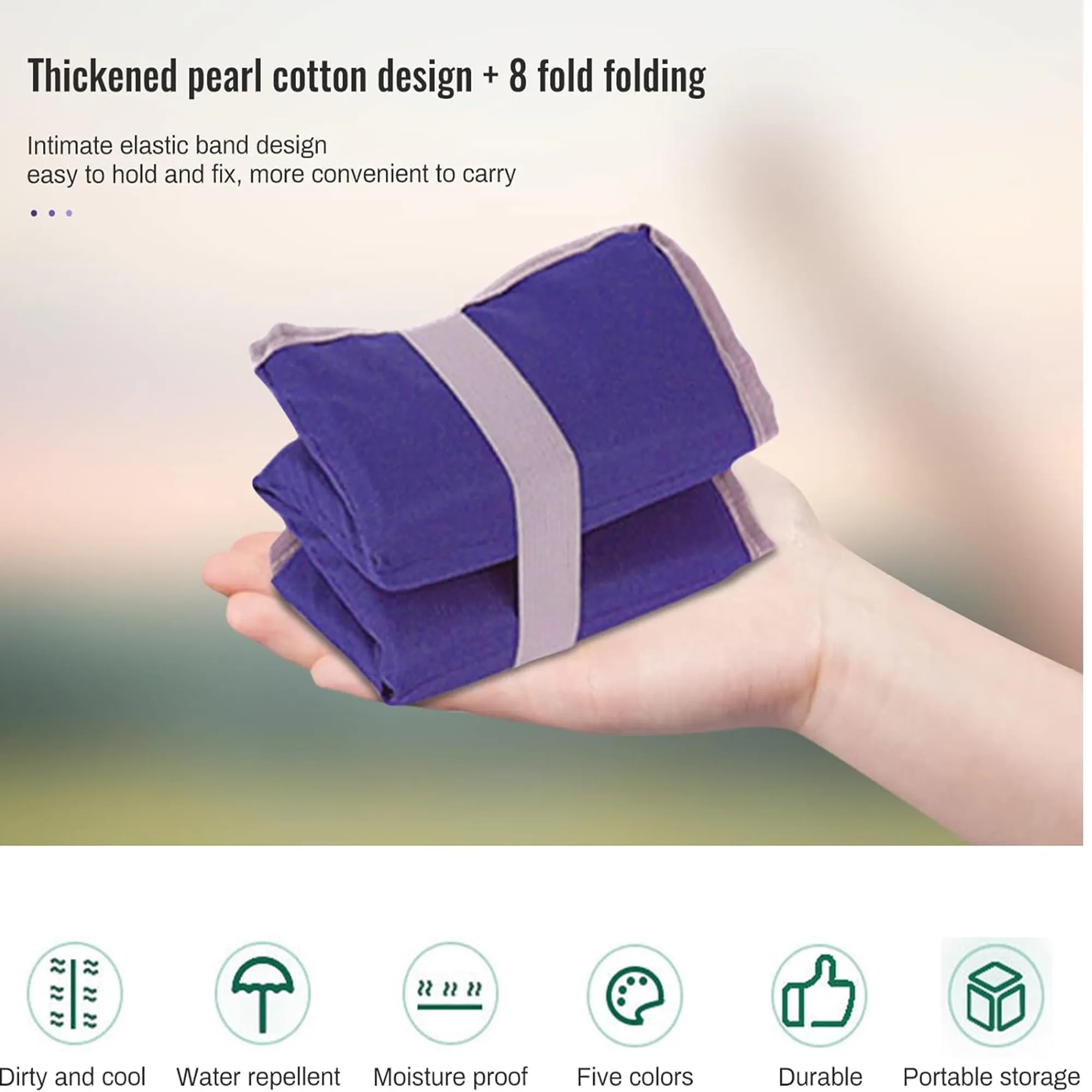 Portable 600D Oxford Folding Seat Pad 3