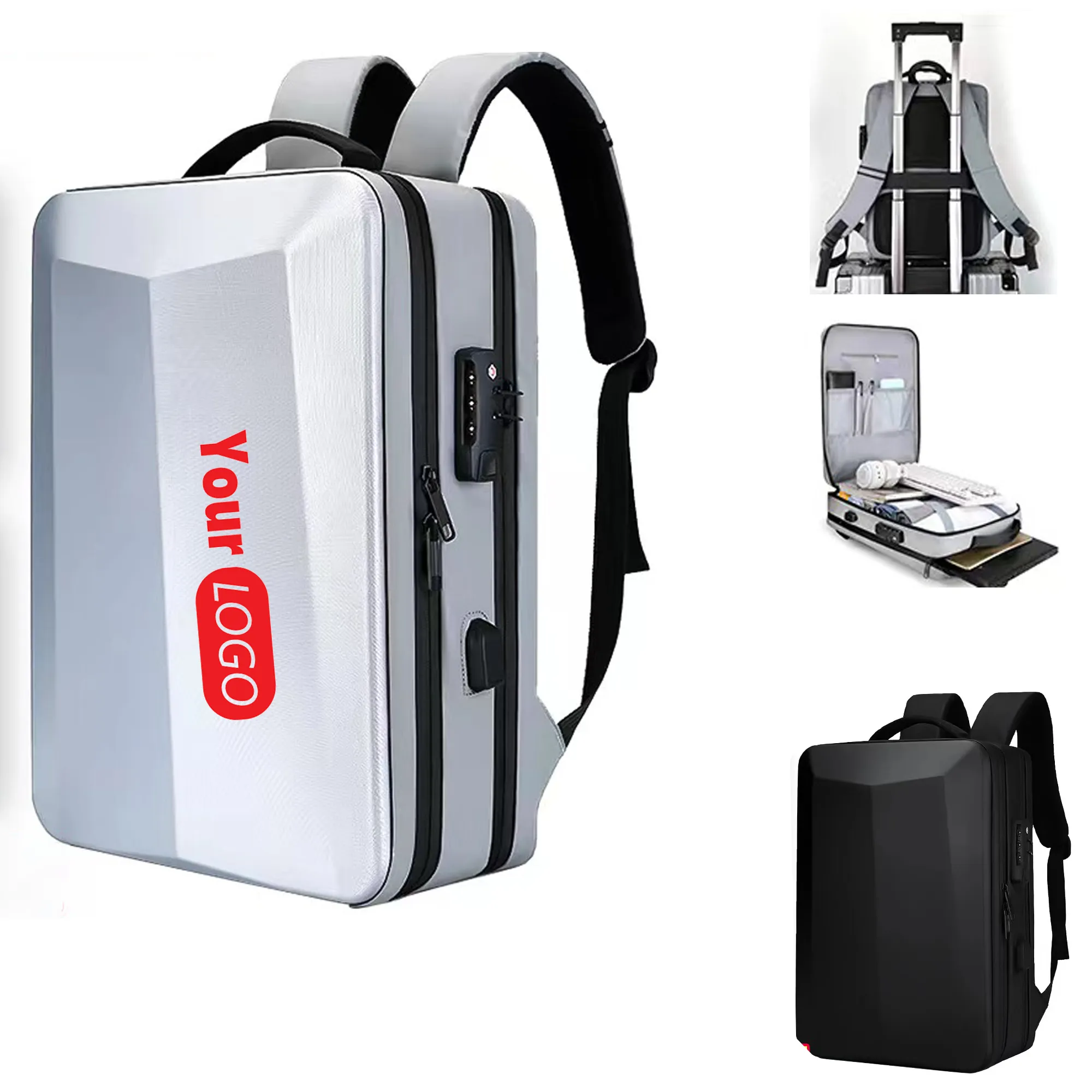 Custom Hardshell High-Capacity Business Laptop Backpack 1