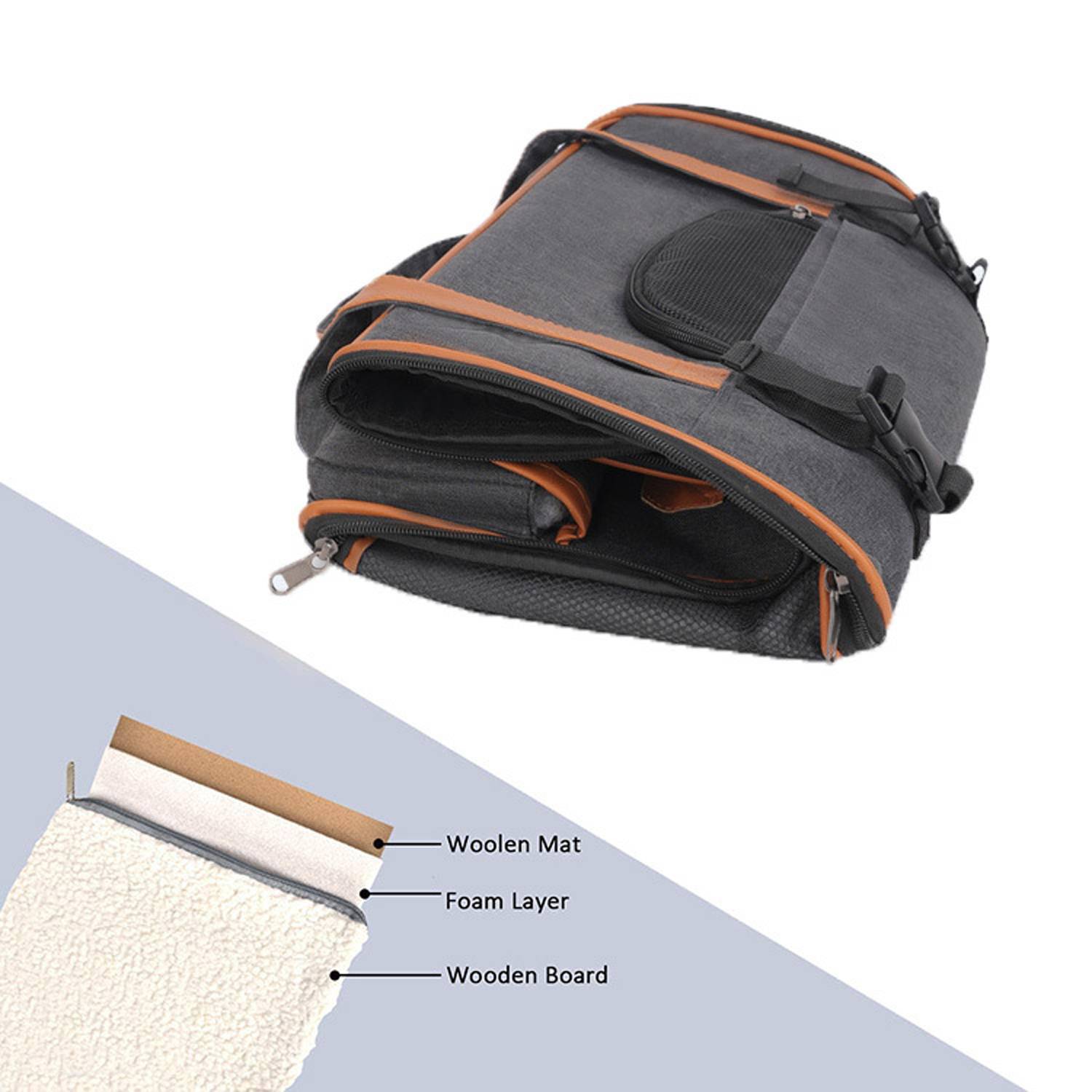 Large Capacity Foldable Oxford Pet Carrier Bag 4