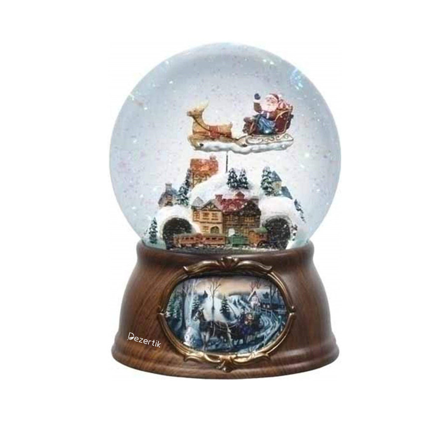Resin Christmas Music Bell with Light for Home Decoration 3