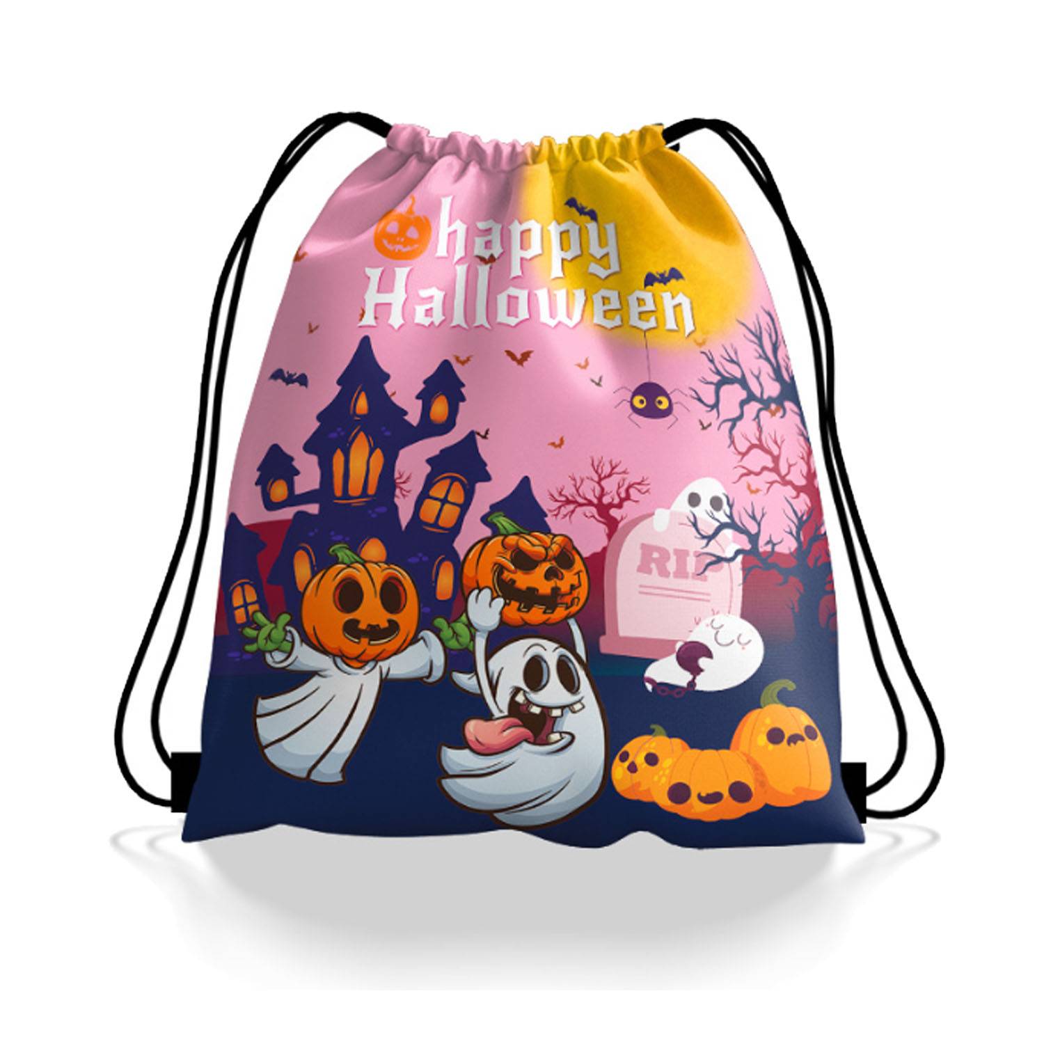 Halloween Portable Drawstring Backpack 5