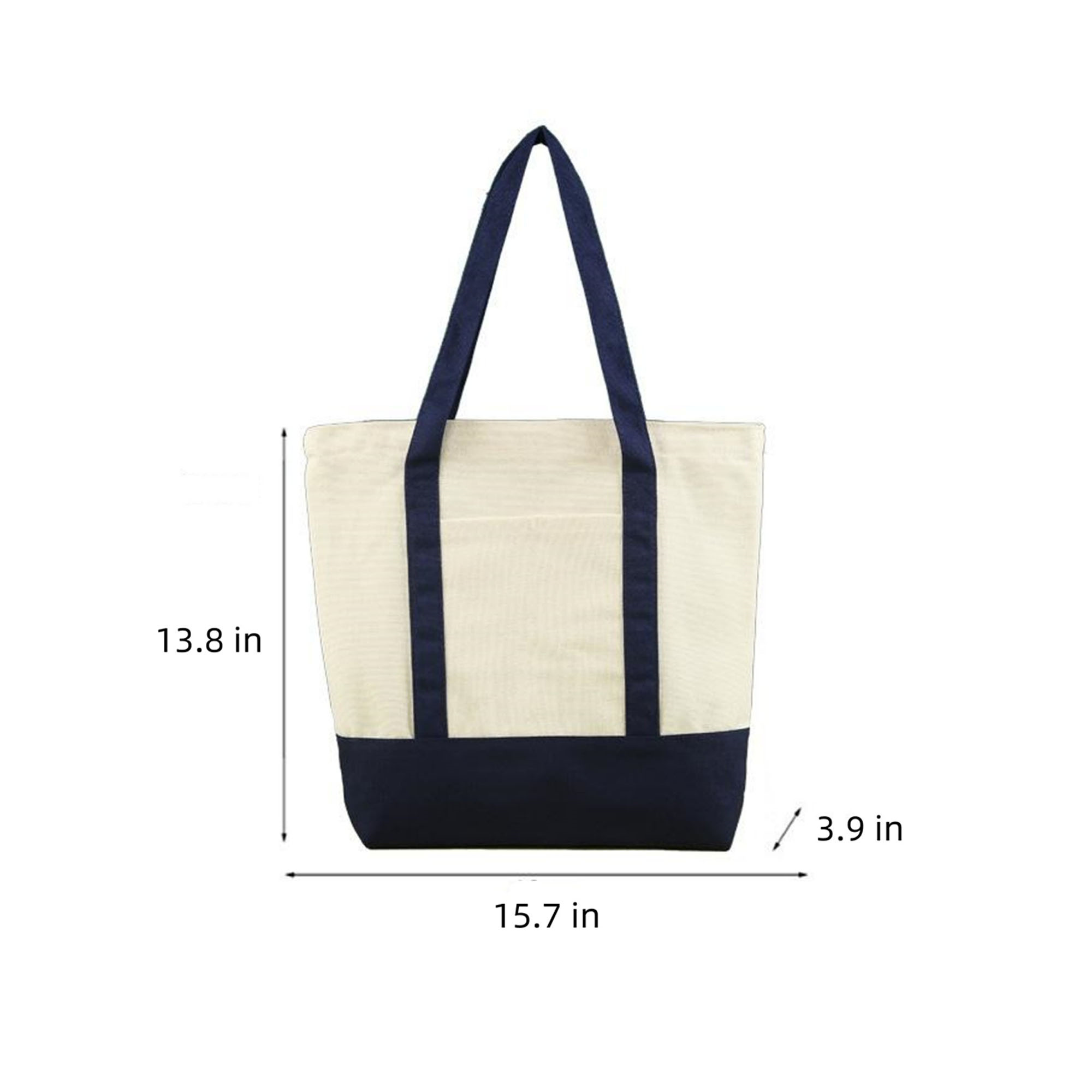 Canvas Shopping Shoulder Reusable Grocery Tote Bag, custom tote bag with logo imprint 4