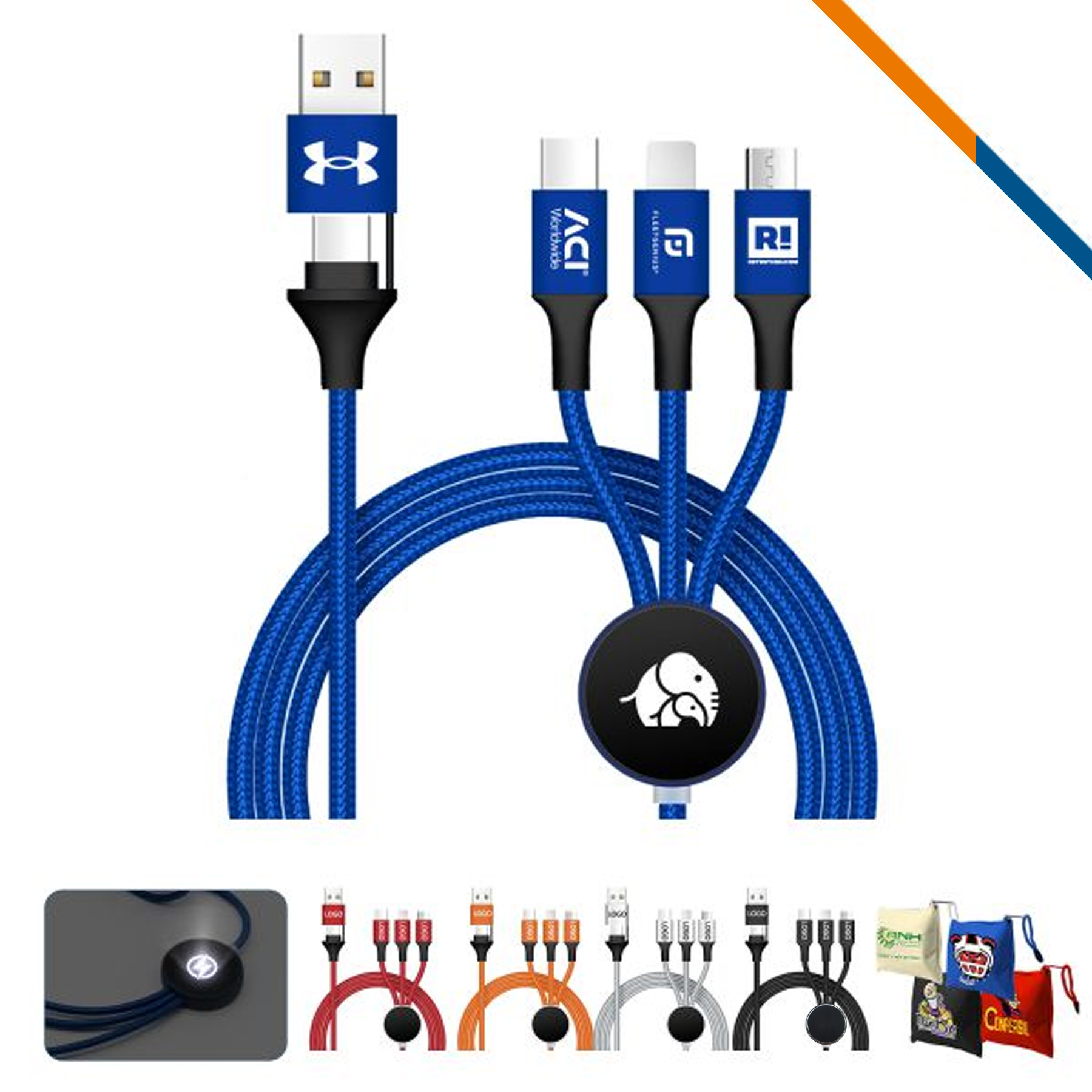 Cactos 5in1 Light Up Charging Cable 8