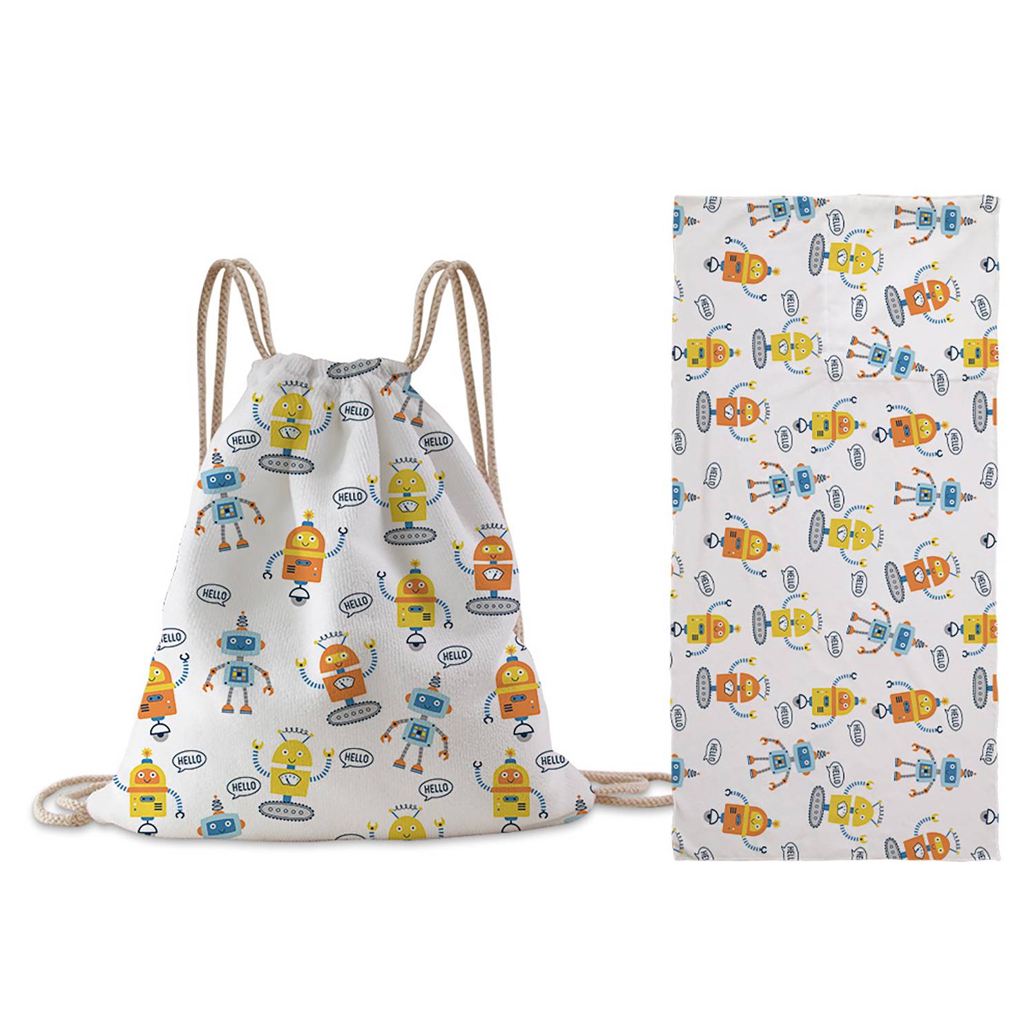 Folding Beach Towel w/ Drawstring Bag 9