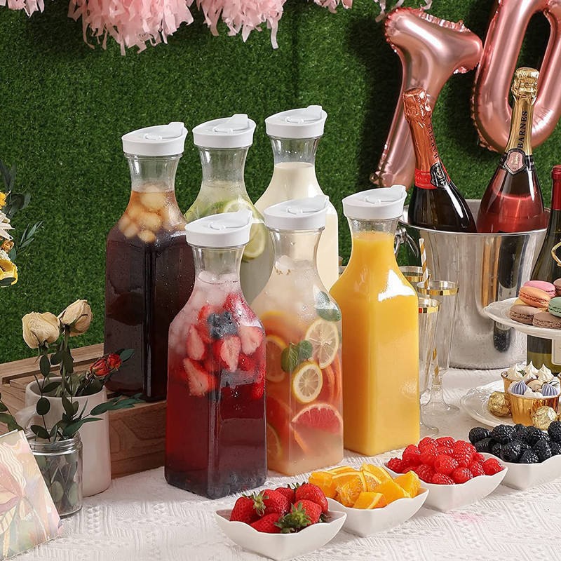 50OZ square transparent plastic juice pot 3
