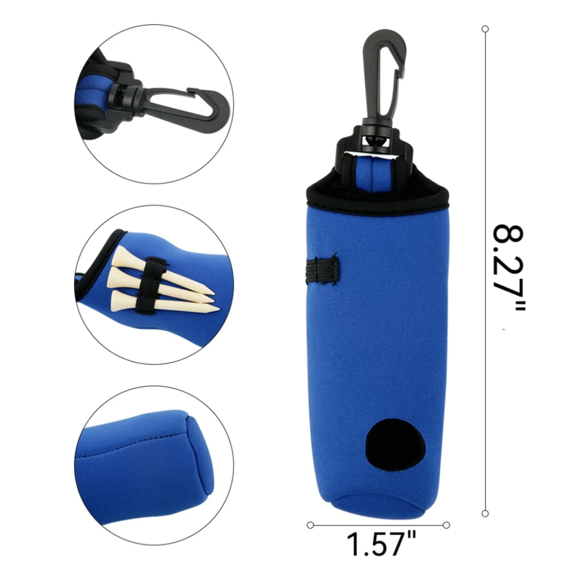 Waterproof Compact Golf Ball Waist Pouch Carabiner 3