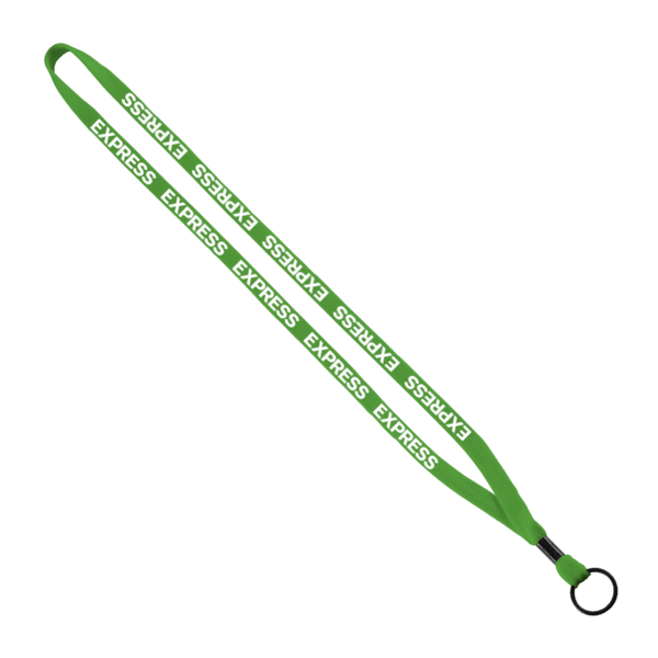 1/2" Cotton Lanyard with Metal Crimp & Split-Ring 55