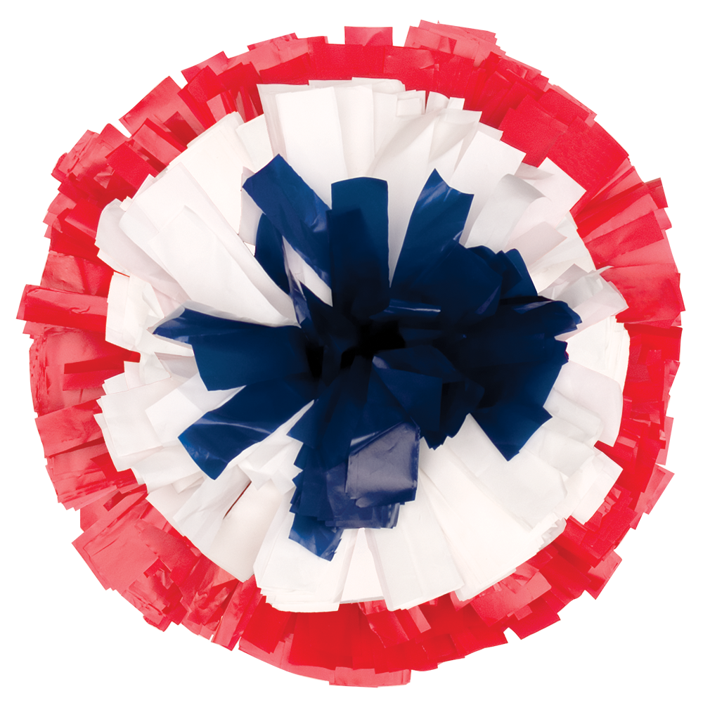 Custom Plastic Show Pom - Bullseye Style 34